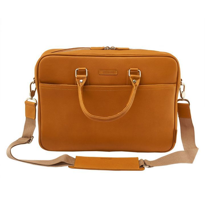 Laptoptas 15.6" Leer Camel