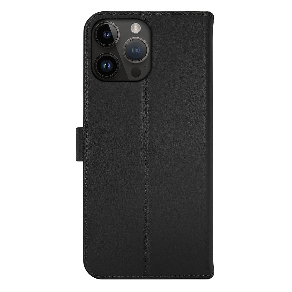 Book Case Leer Zwart iPhone 15 Pro Max - valenta.com