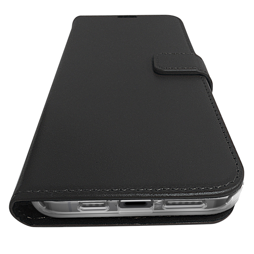 Book Case Leer Zwart iPhone 15 Pro Max - valenta.com