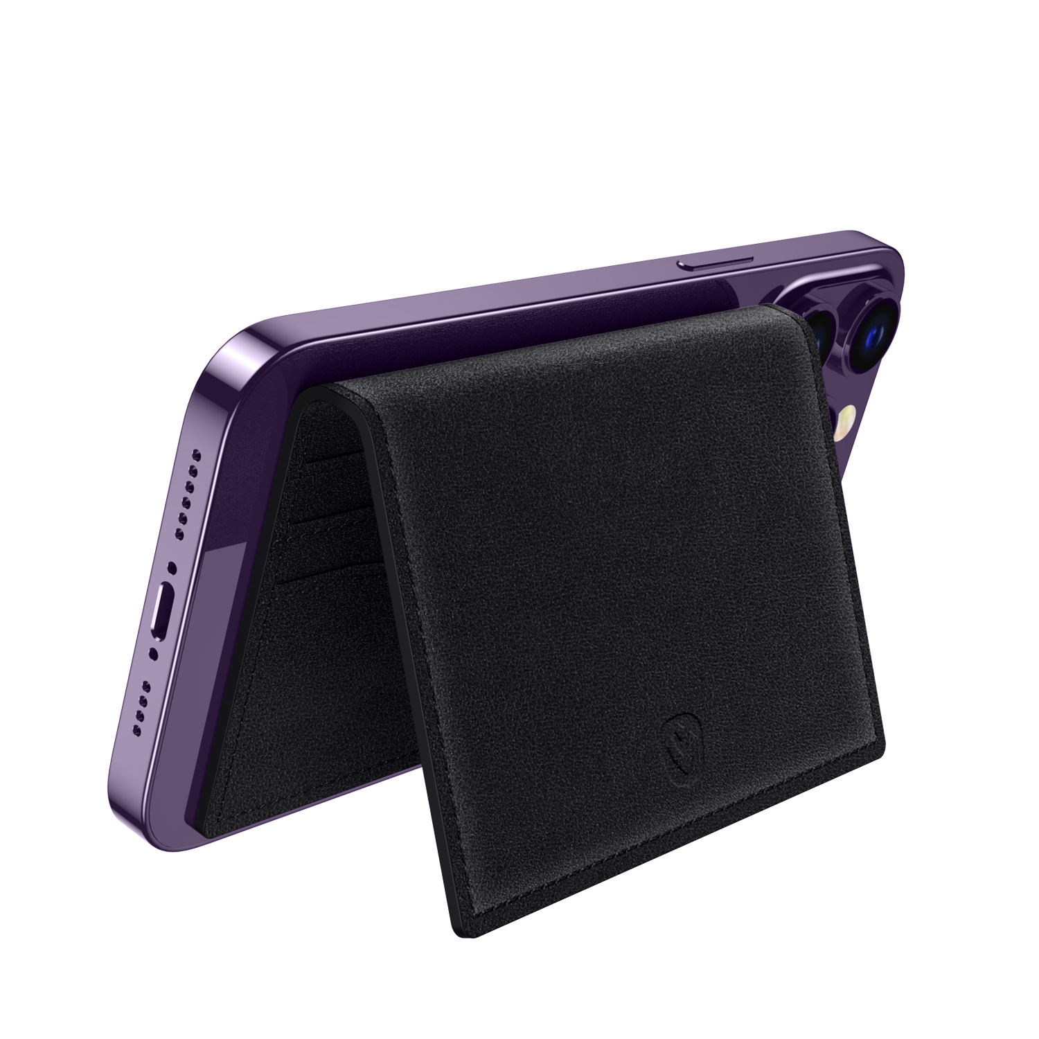 Card Wallet MagSafe Leather Black - valenta.com