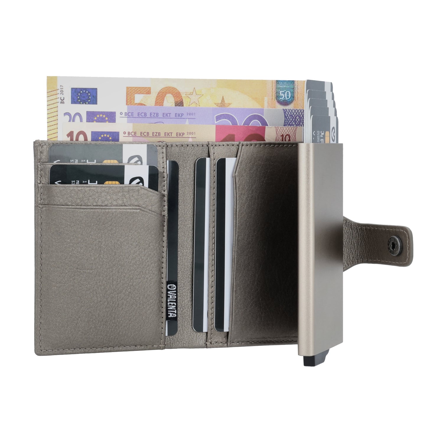 Card Case Plus Wallet Luxe Metallic Bronze