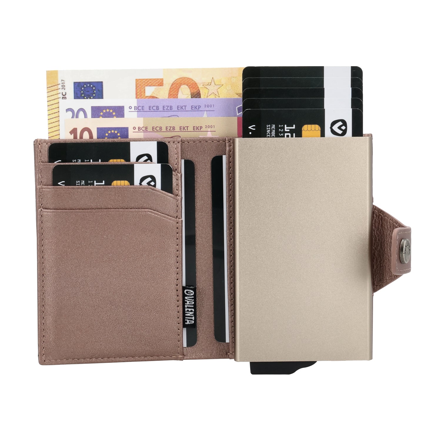 Card Case Plus Wallet Luxe Metallic Copper