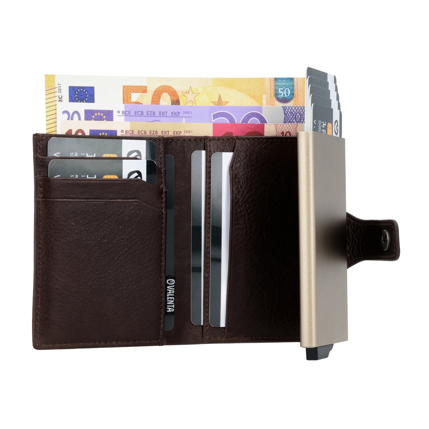 Card Case Plus Wallet Luxe Chocolate