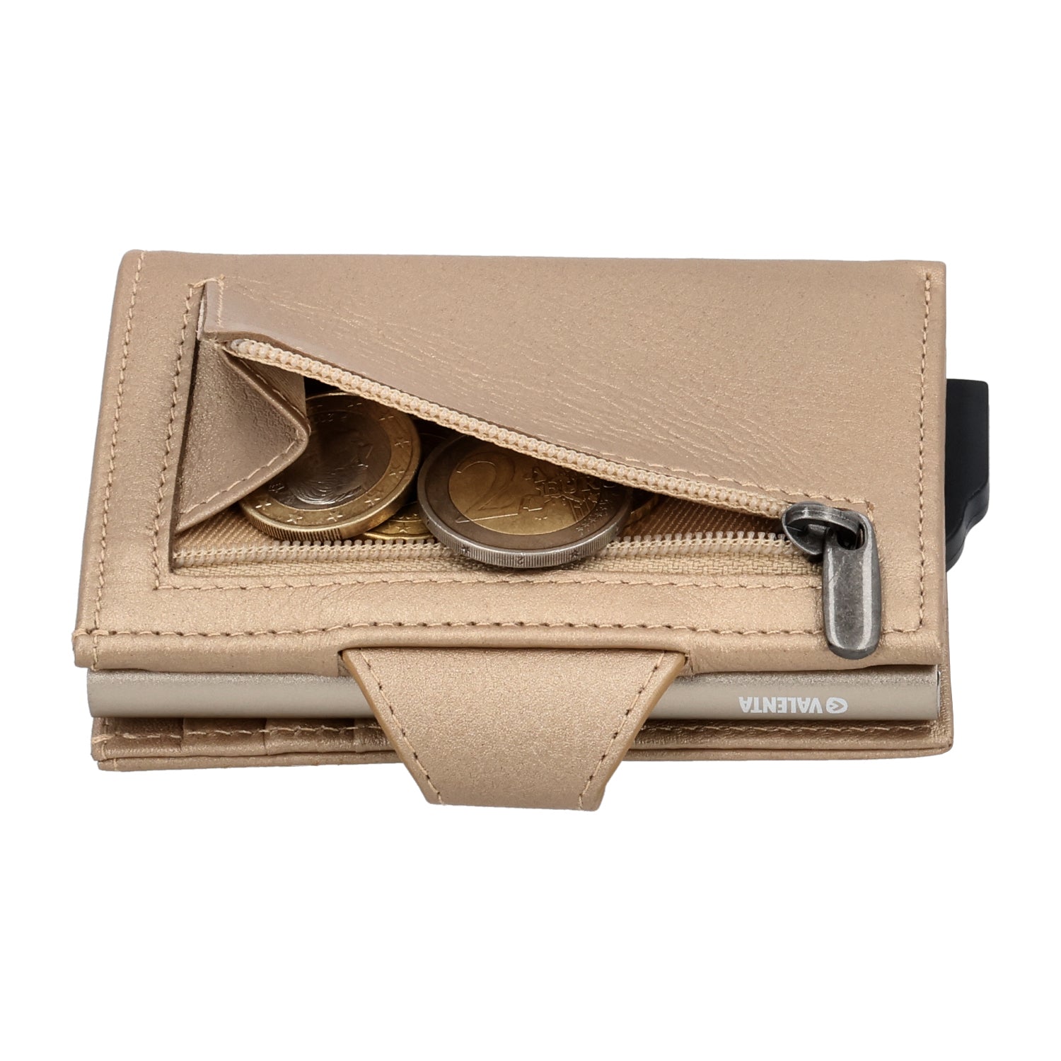 Card Case Plus Wallet Luxe Metallic Sand