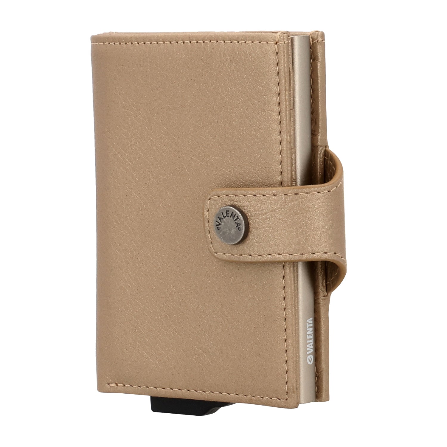 Card Case Plus Wallet Luxe Metallic Sand