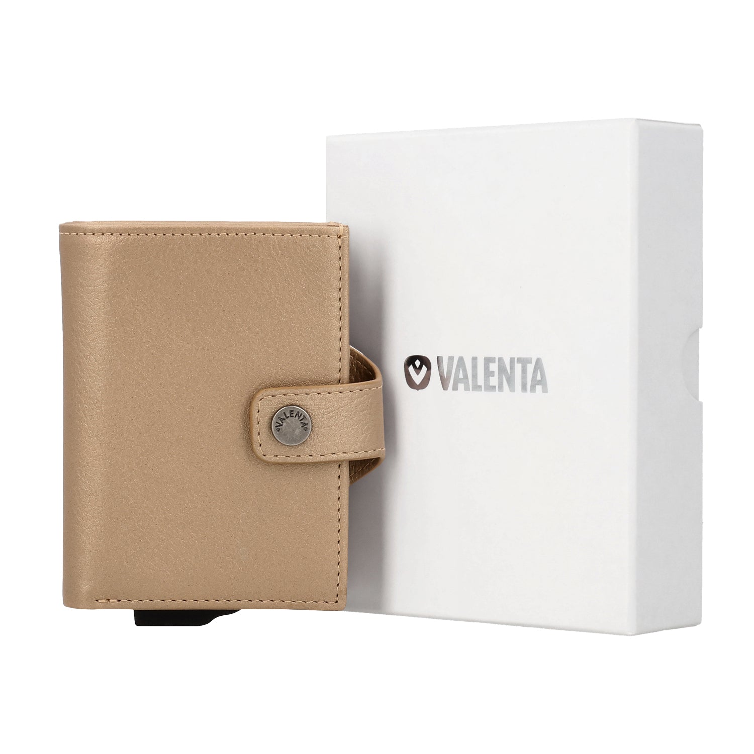 Card Case Plus Wallet Luxe Metallic Sand