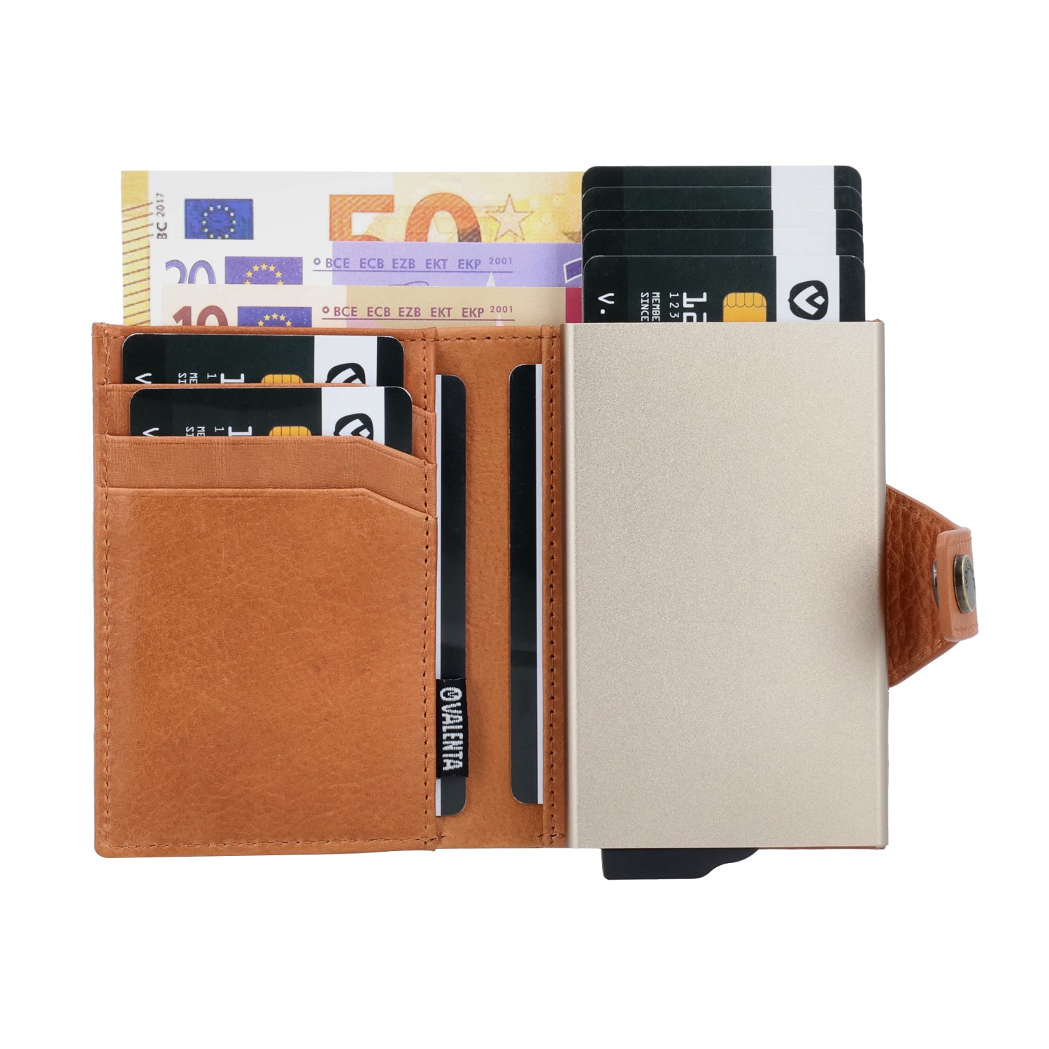 Card Case Plus Wallet Luxe Tan