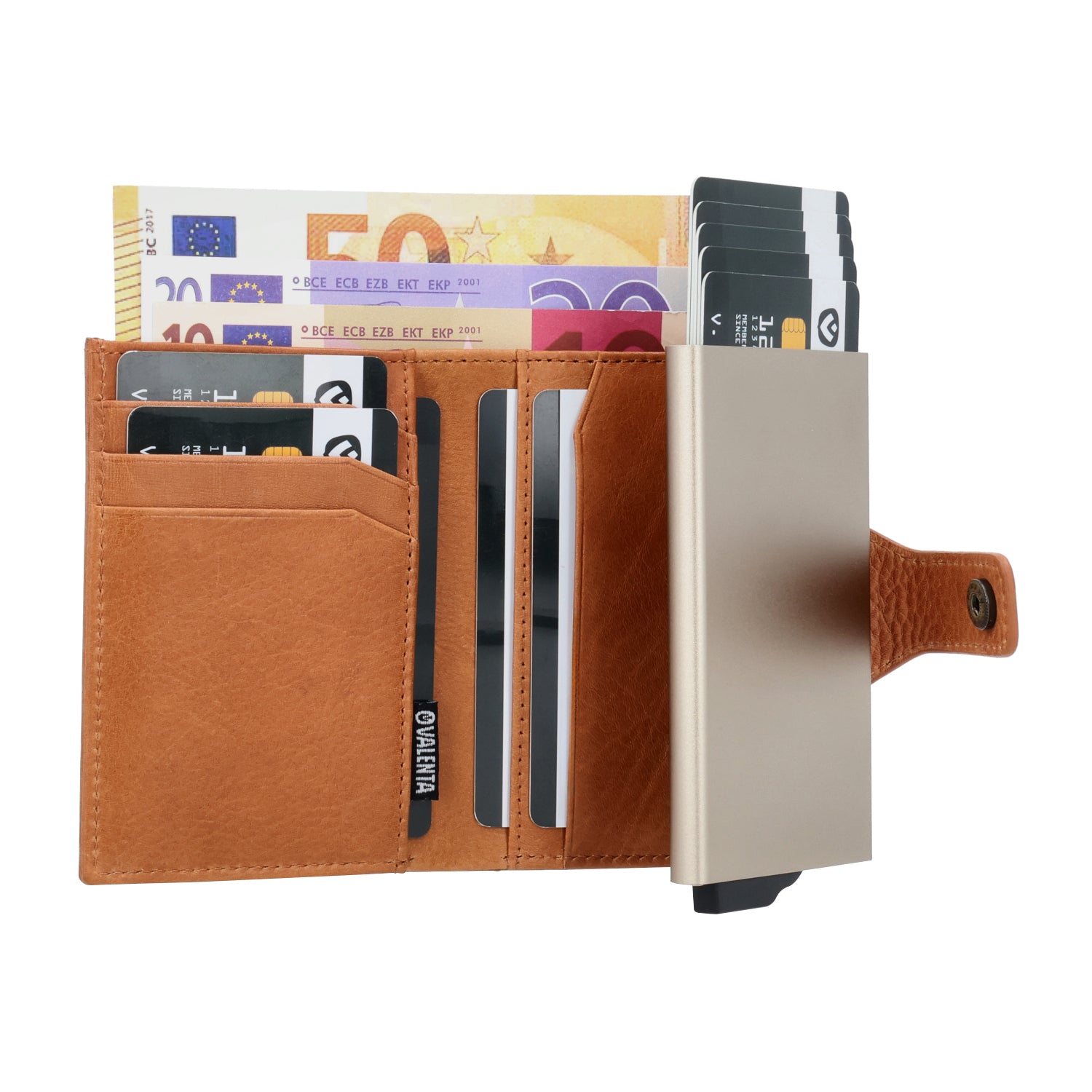 Card Case Plus Wallet Luxe Tan