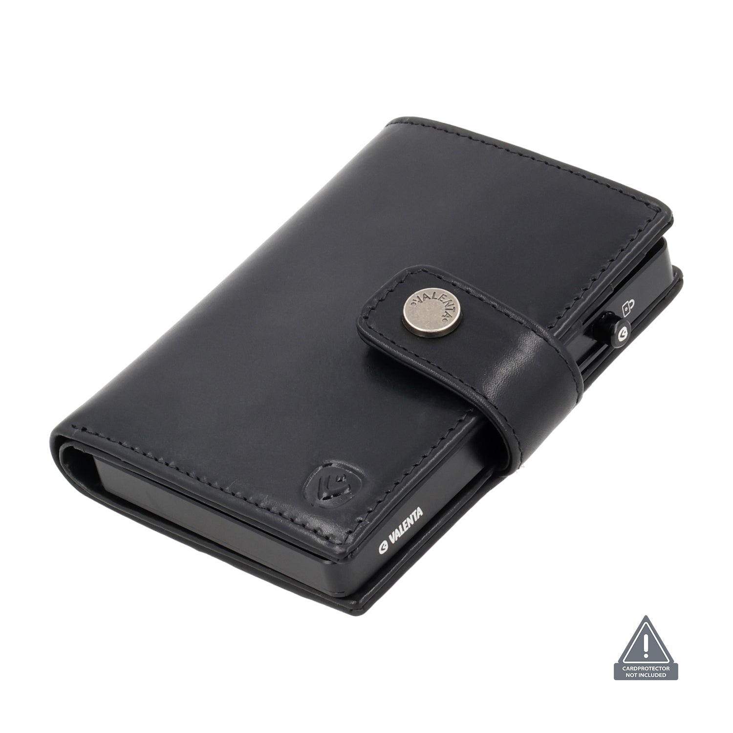 Card Wallet Leder MagSafe Luxe Schwarz