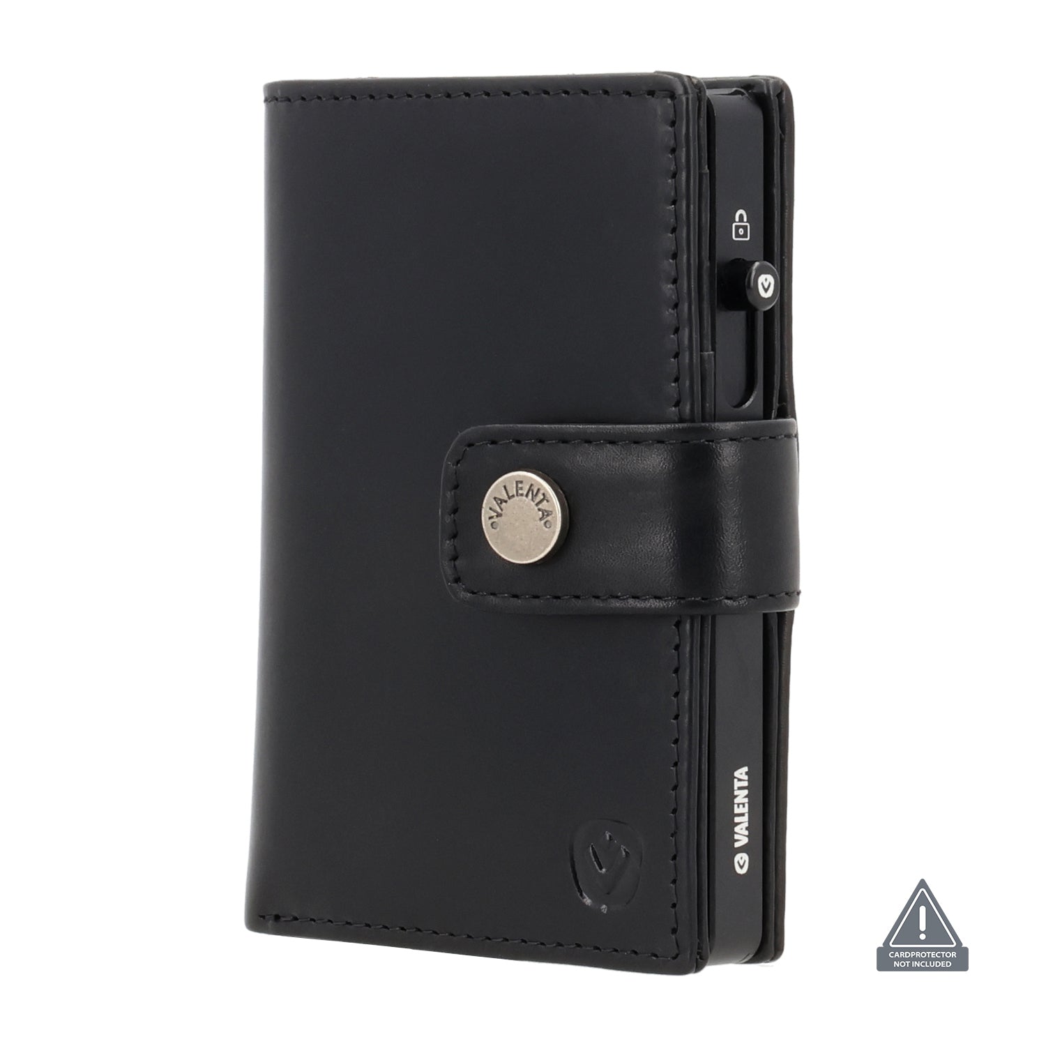 Card Wallet Leder MagSafe Luxe Schwarz