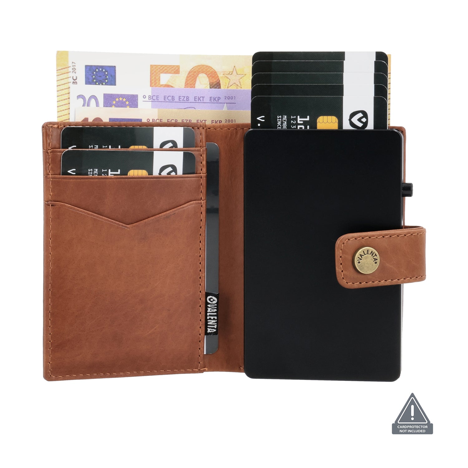 Card Wallet Leather MagSafe Luxe Cognac