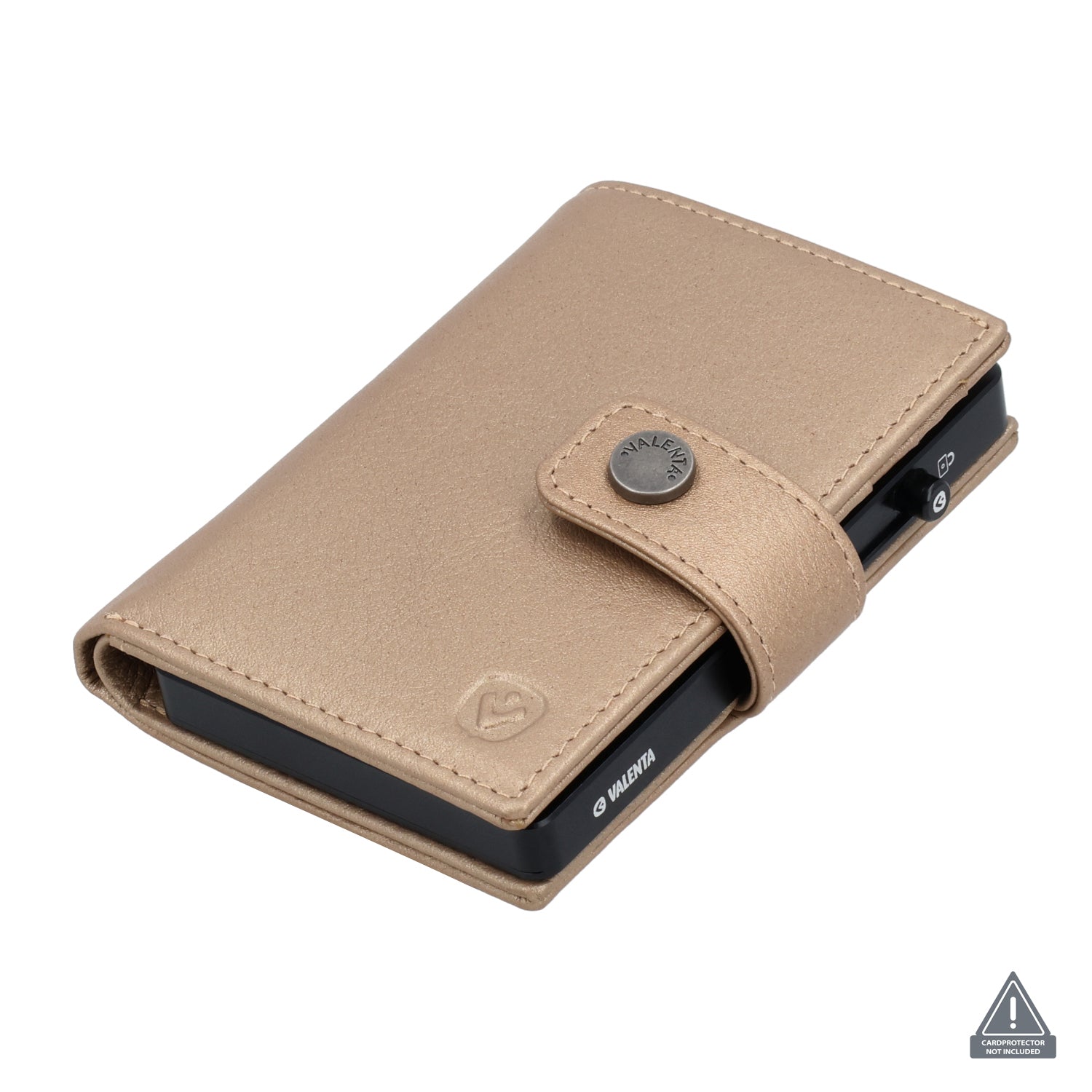 Card Wallet Leather MagSafe Luxe Metallic Sand