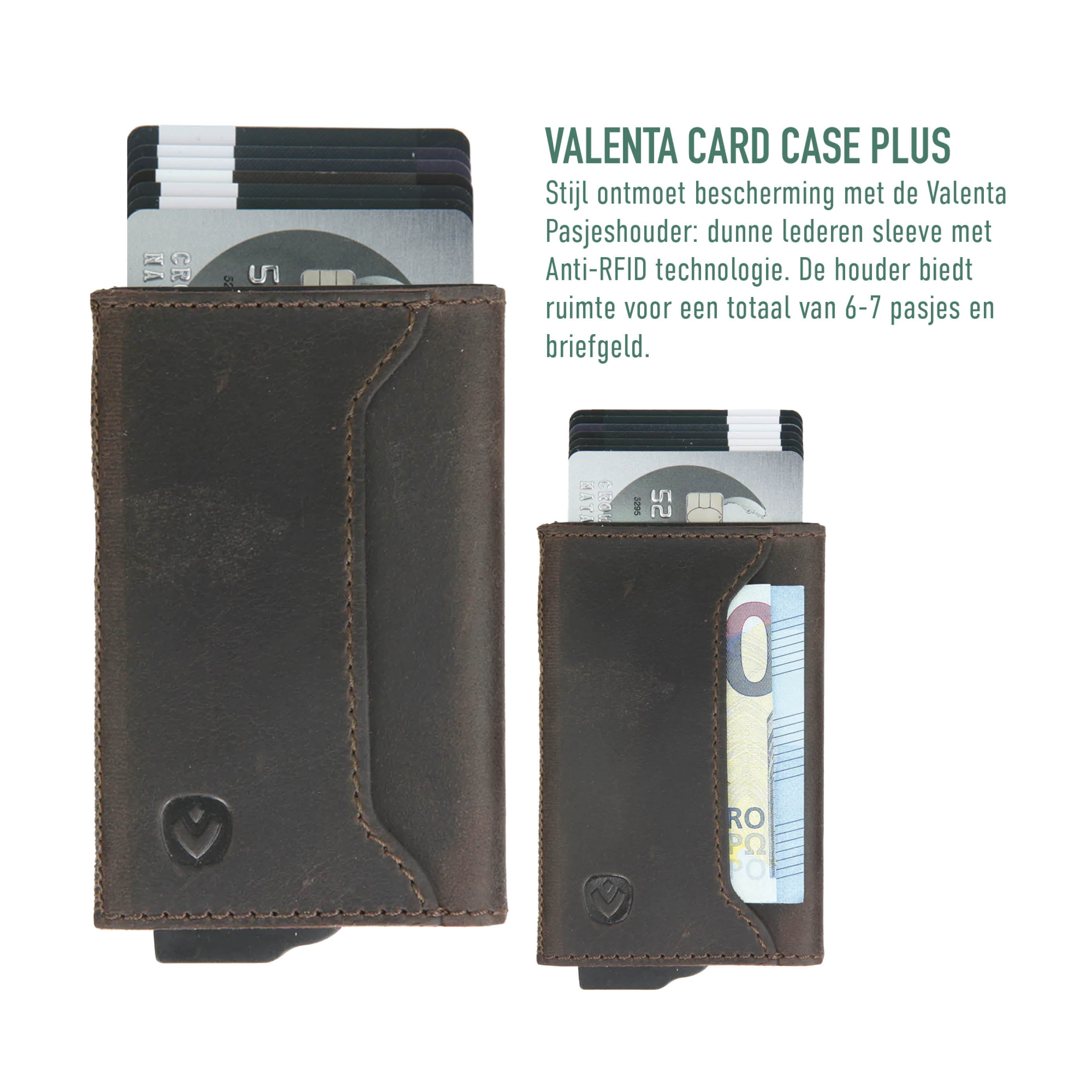 Gift Set Leer Pasjeshouder Sleeve / Sleutelhouder Vintage Bruin - valenta.com