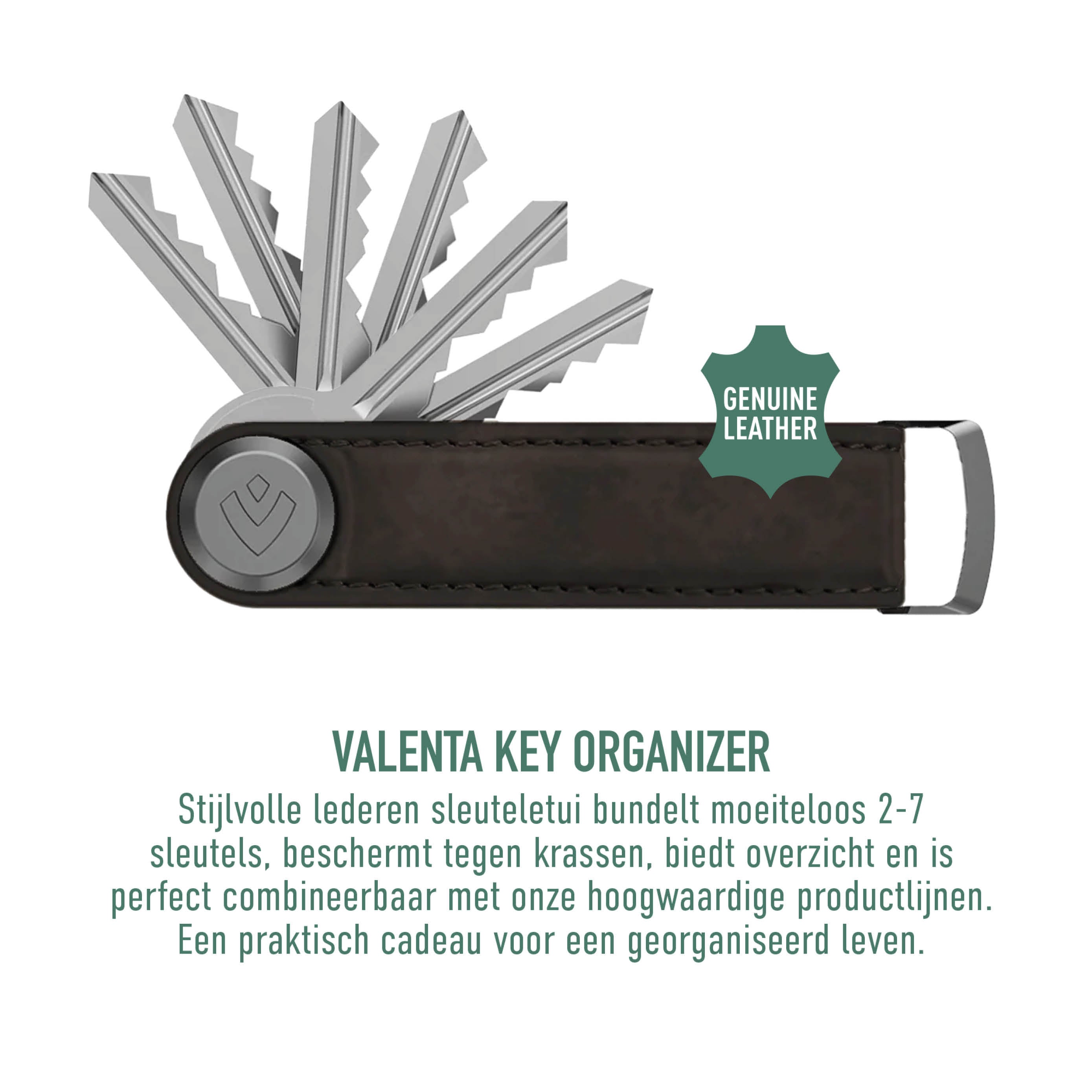 Gift Set Leer Pasjeshouder Sleeve / Sleutelhouder Vintage Bruin - valenta.com