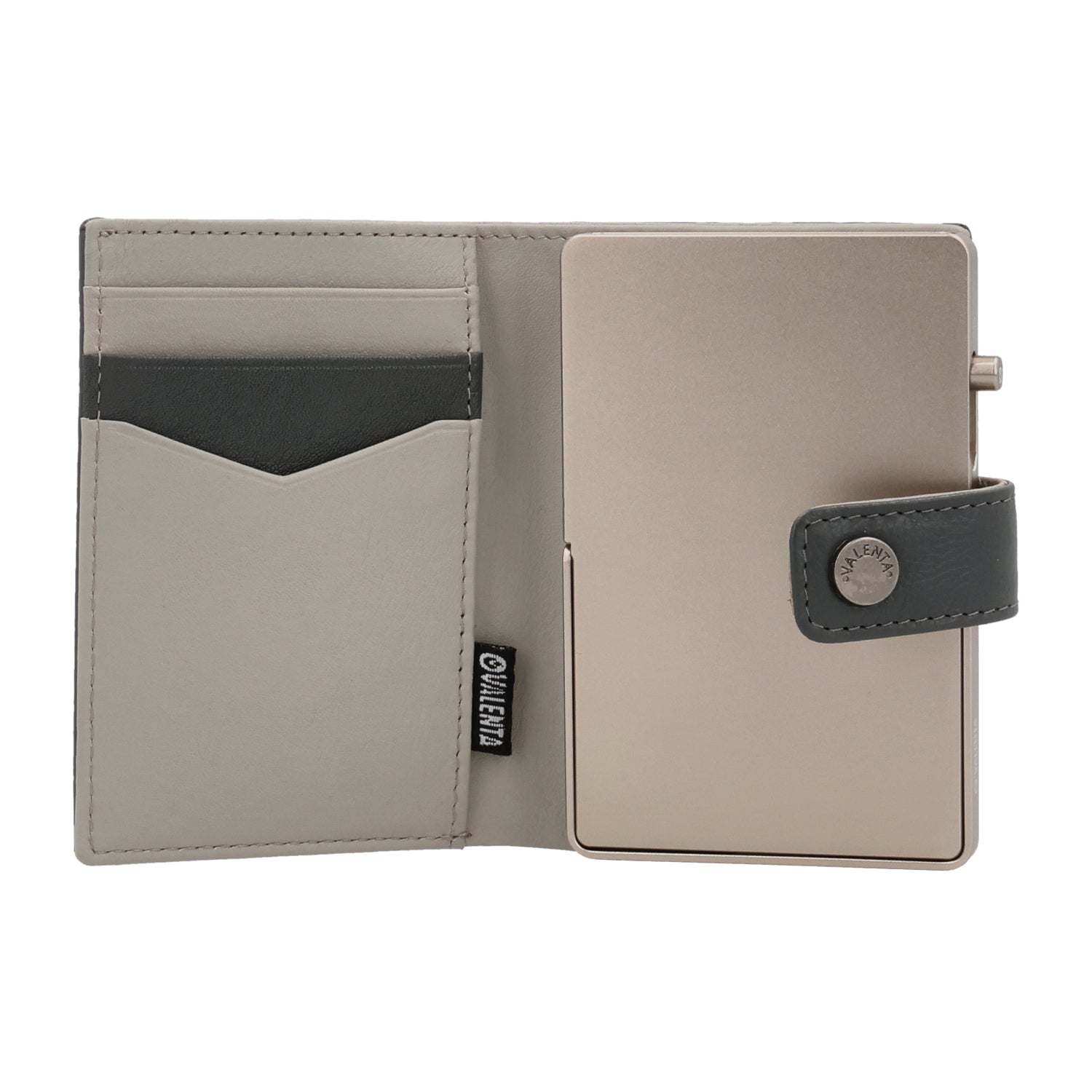 Cardprotector Stand Titanium Natural + Card Wallet Luxe Grey
