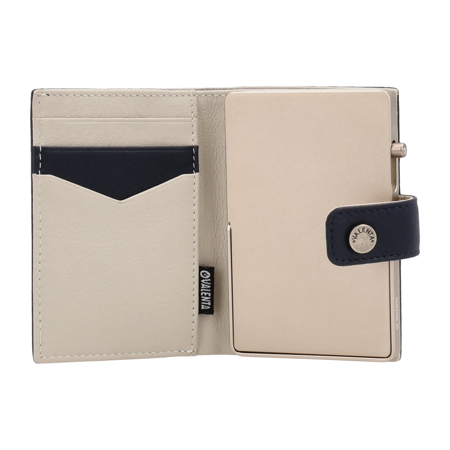Cardprotector Stand Titanium Natural + Card Wallet Luxe Navy