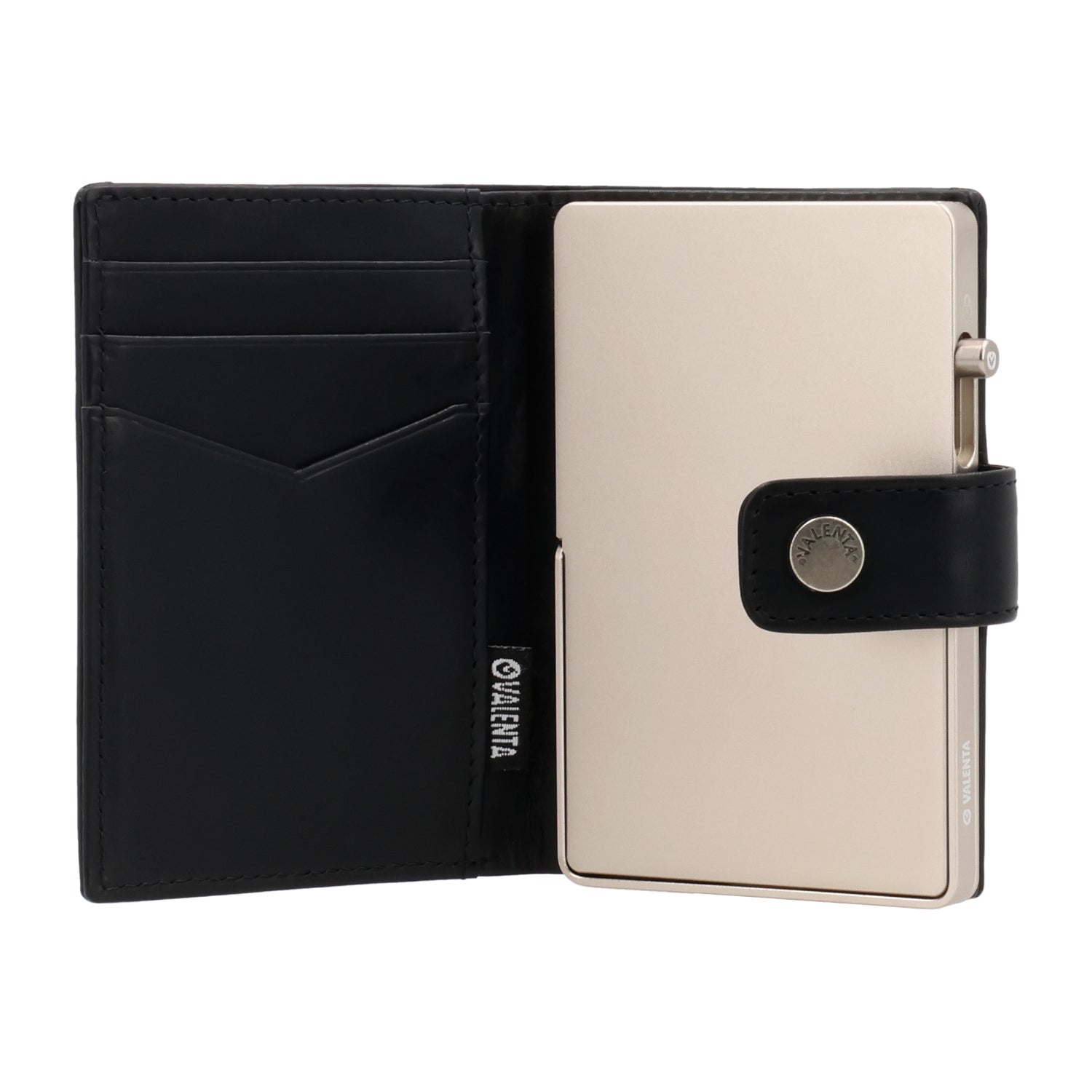 Cardprotector Stand Titanium Natural + Card Wallet Luxe Black