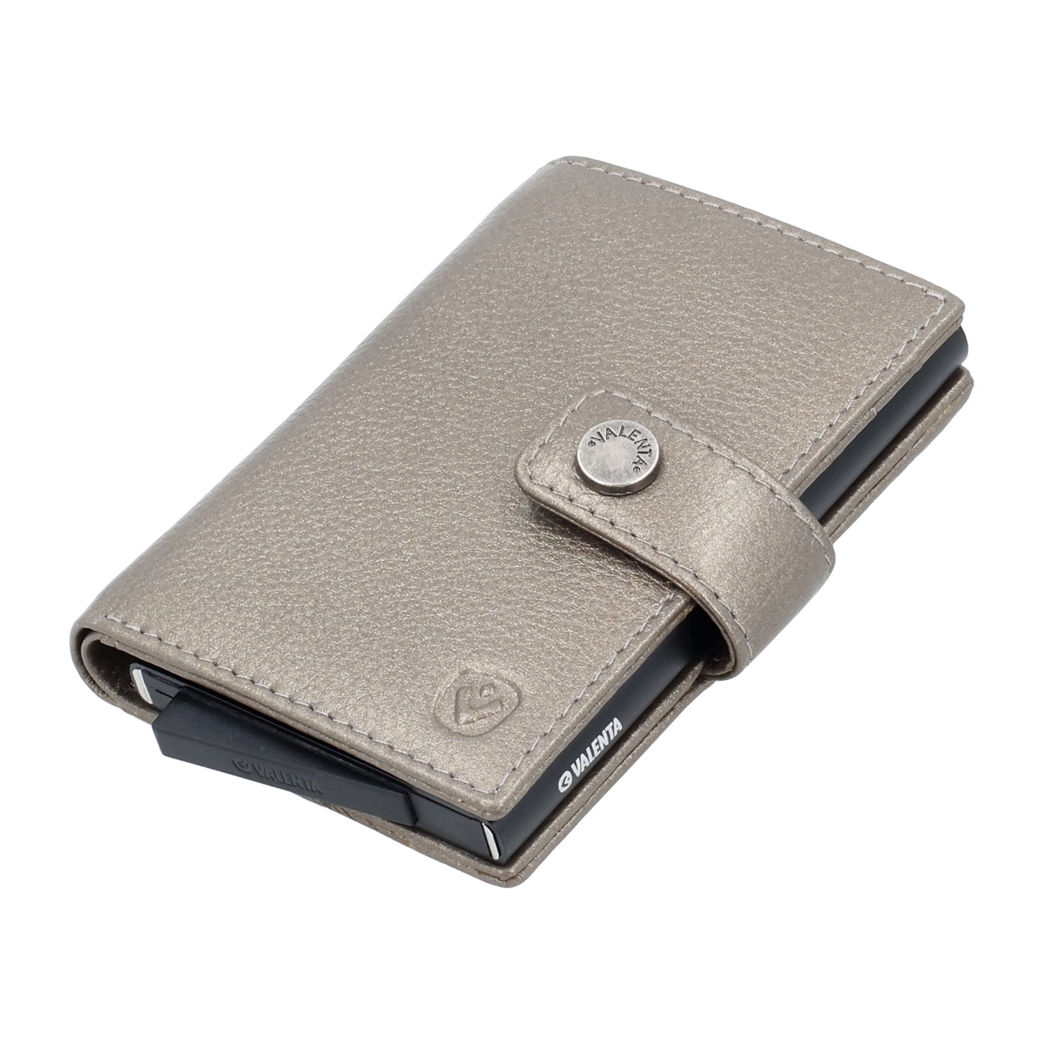 Cardprotector Plus Black + Card Wallet Luxe Metallic Bronze