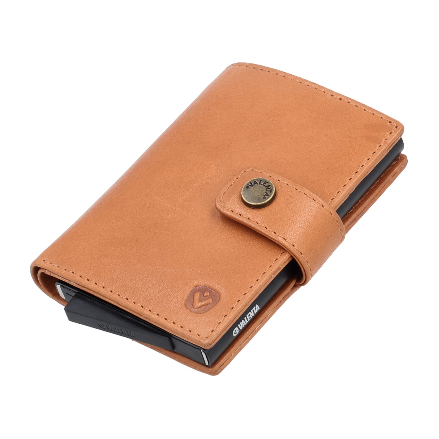 Cardprotector Plus Black + Card Wallet Luxe Tan