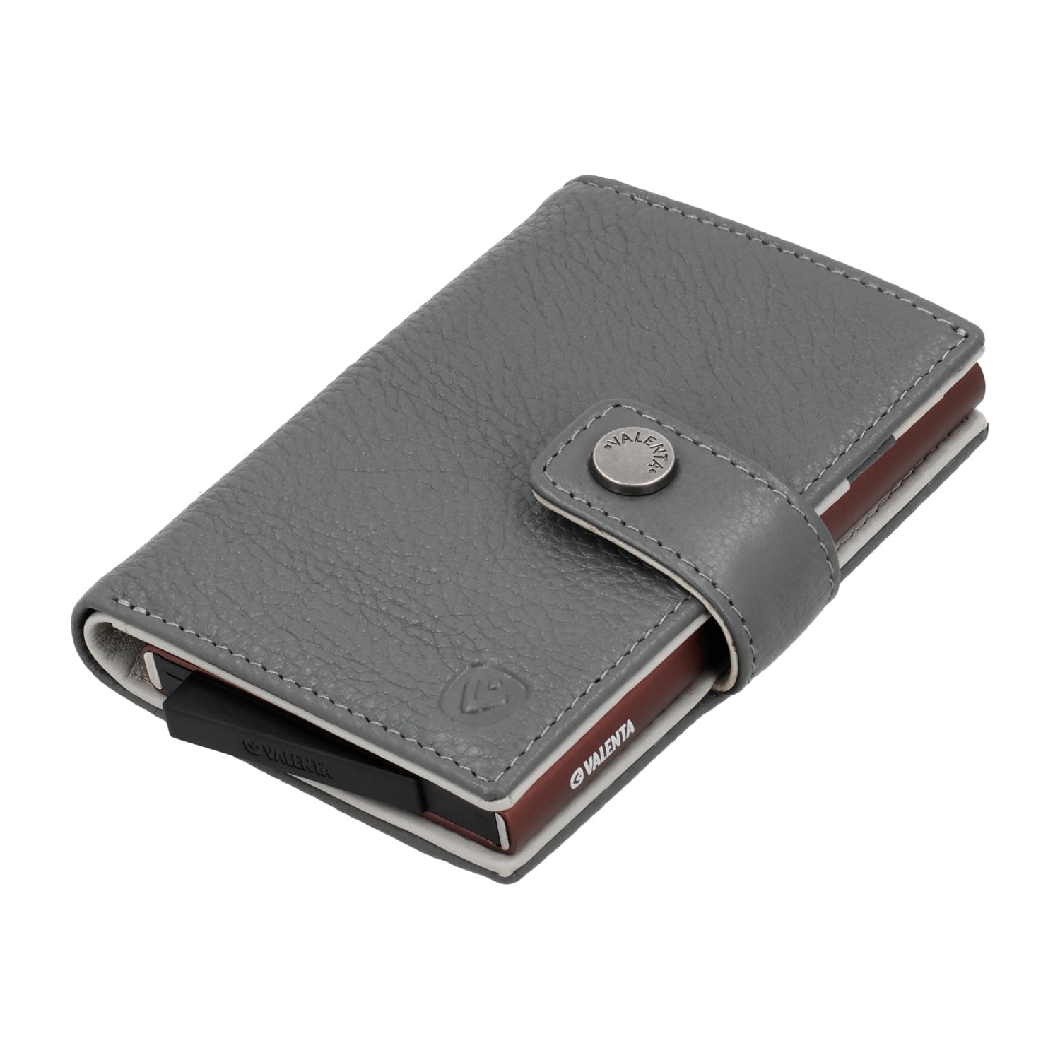 Cardprotector Plus Dark Brown + Card Wallet Luxe Grey