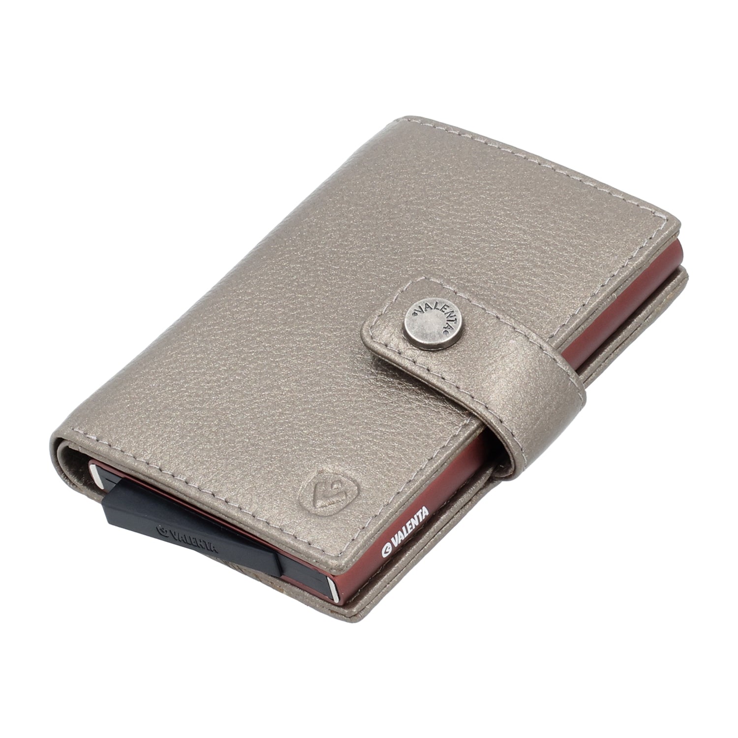 Cardprotector Plus Dark Brown + Card Wallet Luxe Metallic Bronze