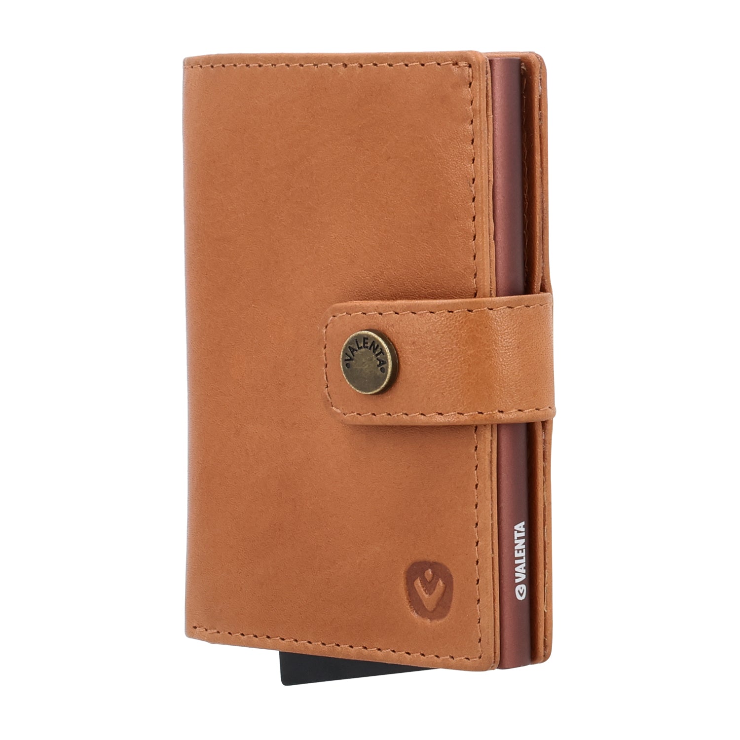 Cardprotector Plus Dark Brown + Card Wallet Luxe Tan