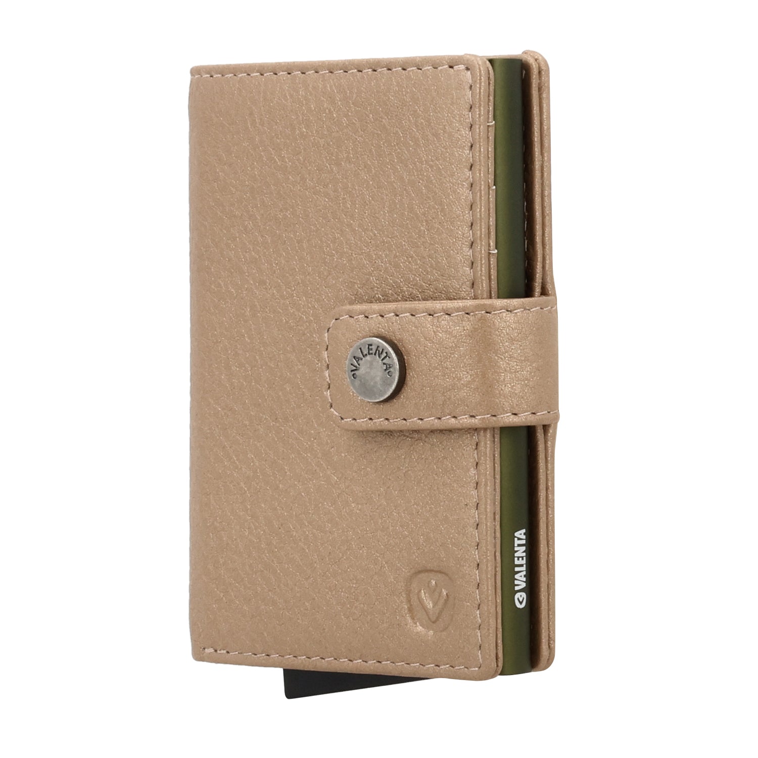 Cardprotector Plus Dark Green + Card Wallet Luxe Metallic Sand