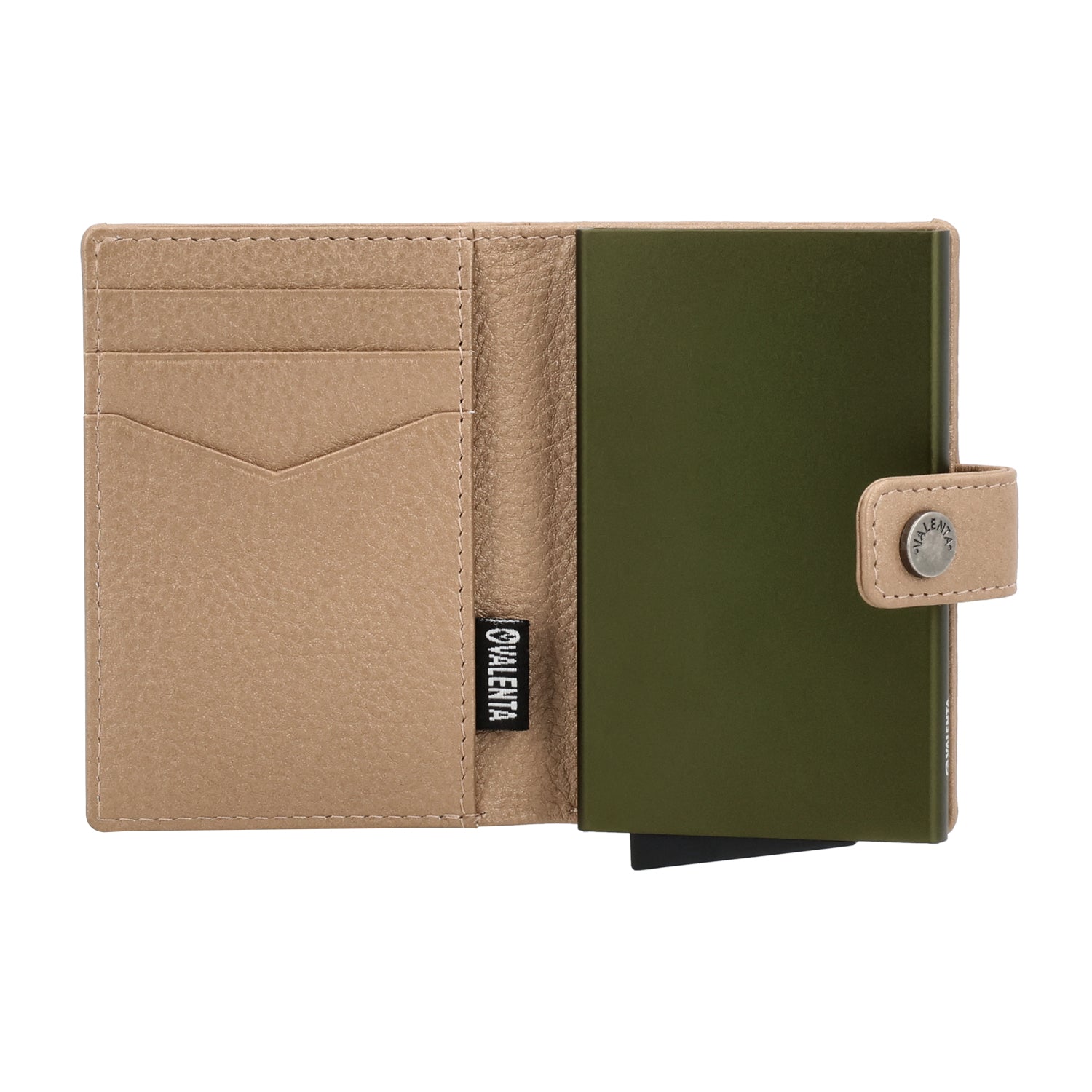 Cardprotector Plus Dark Green + Card Wallet Luxe Metallic Sand