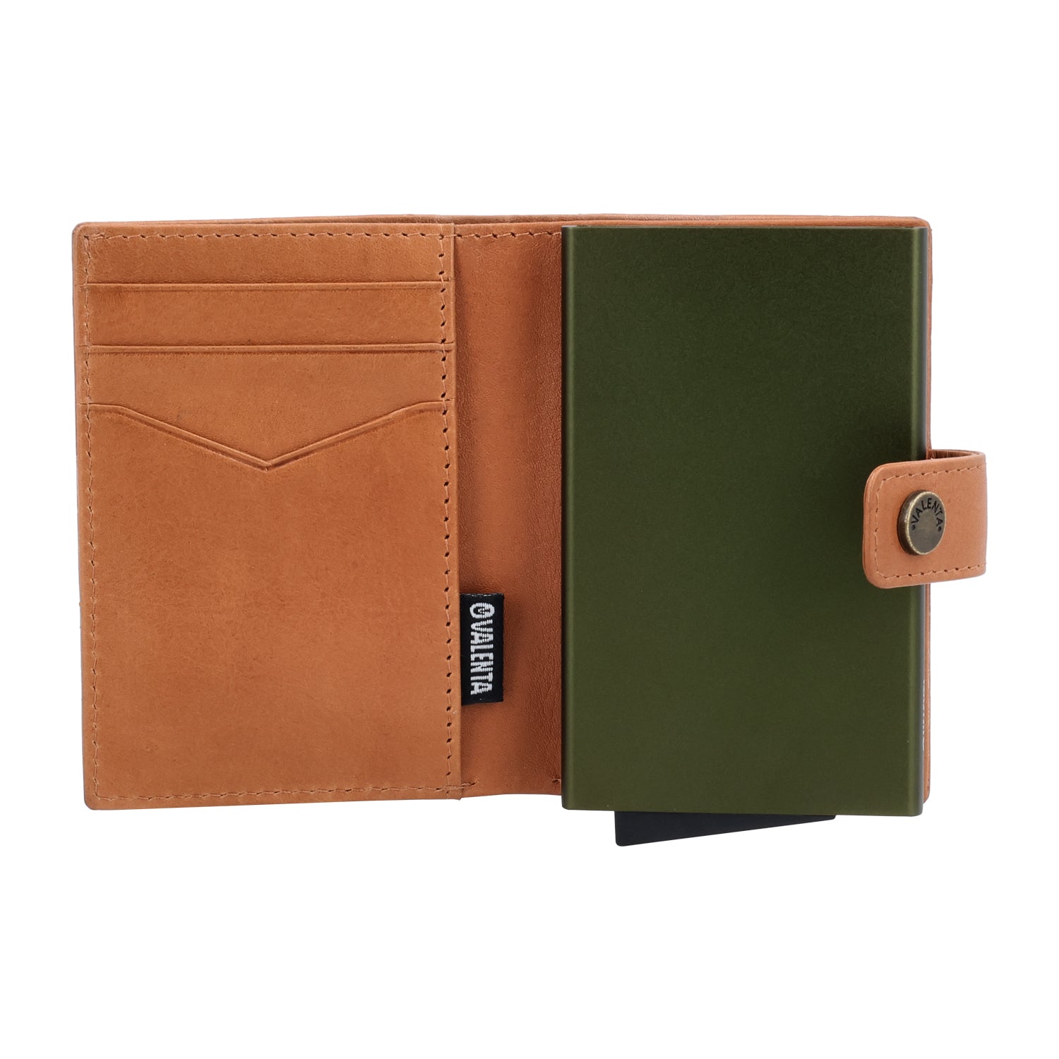 Cardprotector Plus Dark Green + Card Wallet Luxe Tan