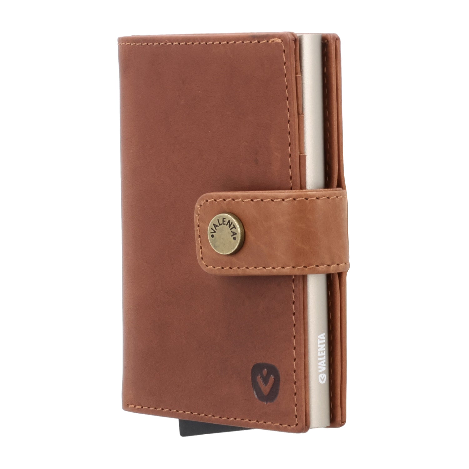 Cardprotector Plus Titanium Gold + Card Wallet Luxe Cognac