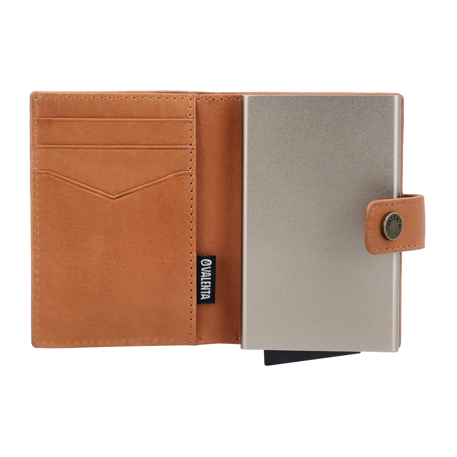 Cardprotector Plus Titanium Gold + Card Wallet Luxe Tan