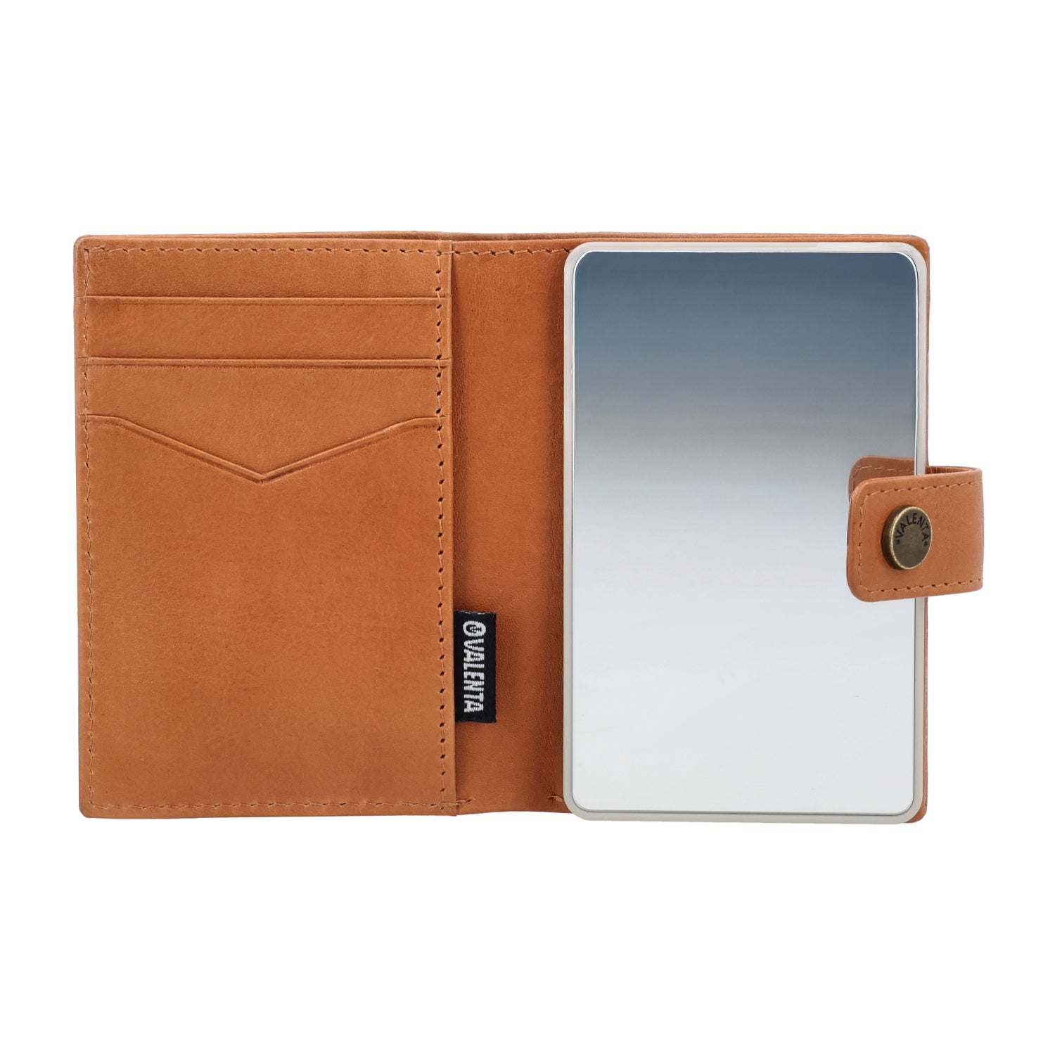 Mirror Natural + Card Wallet Luxe Tan