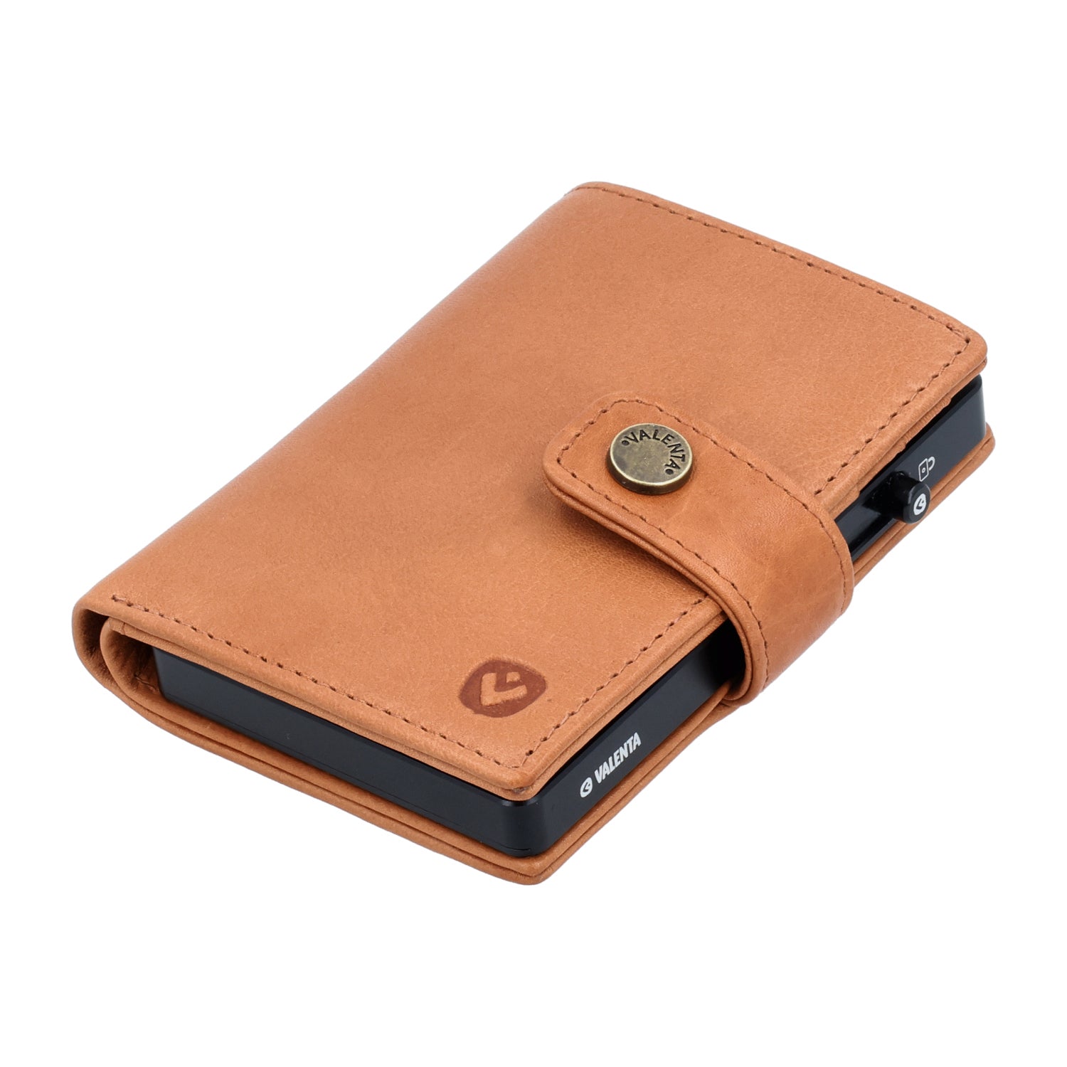 Cardprotector Black + Card Wallet Luxe Tan