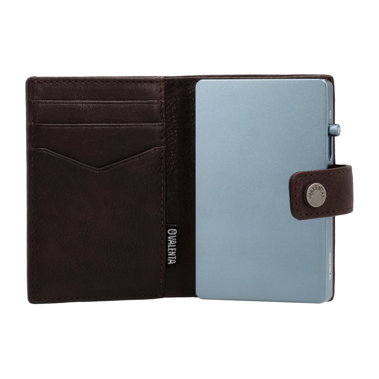 Cardprotector Cool Grey + Card Wallet Luxe Chocolate