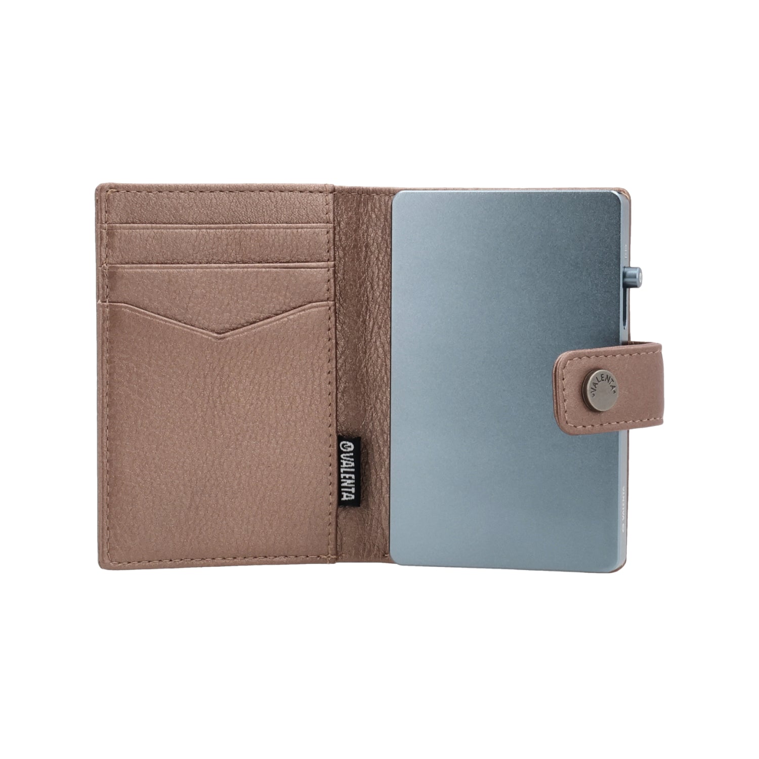 Cardprotector Cool Grey + Card Wallet Luxe Metallic Copper