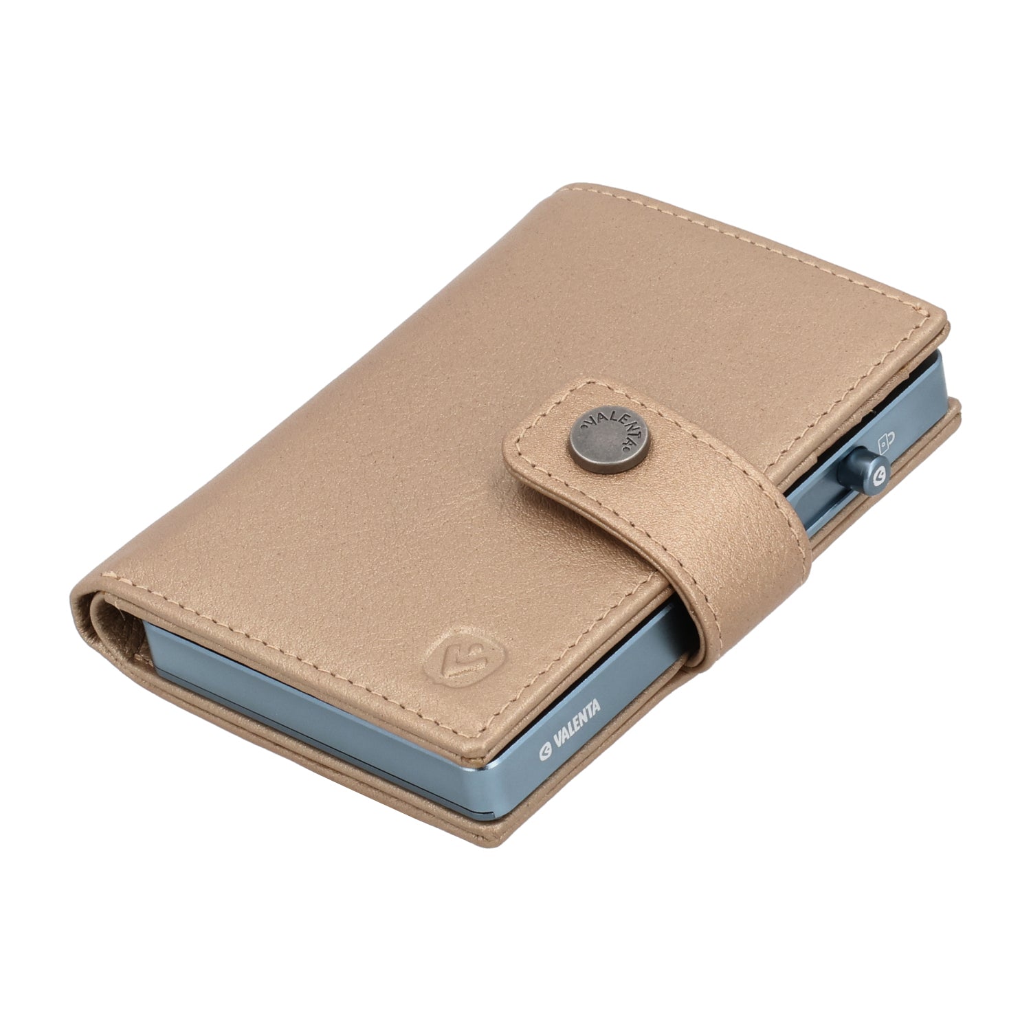 Cardprotector Cool Grey + Card Wallet Luxe Metallic Sand