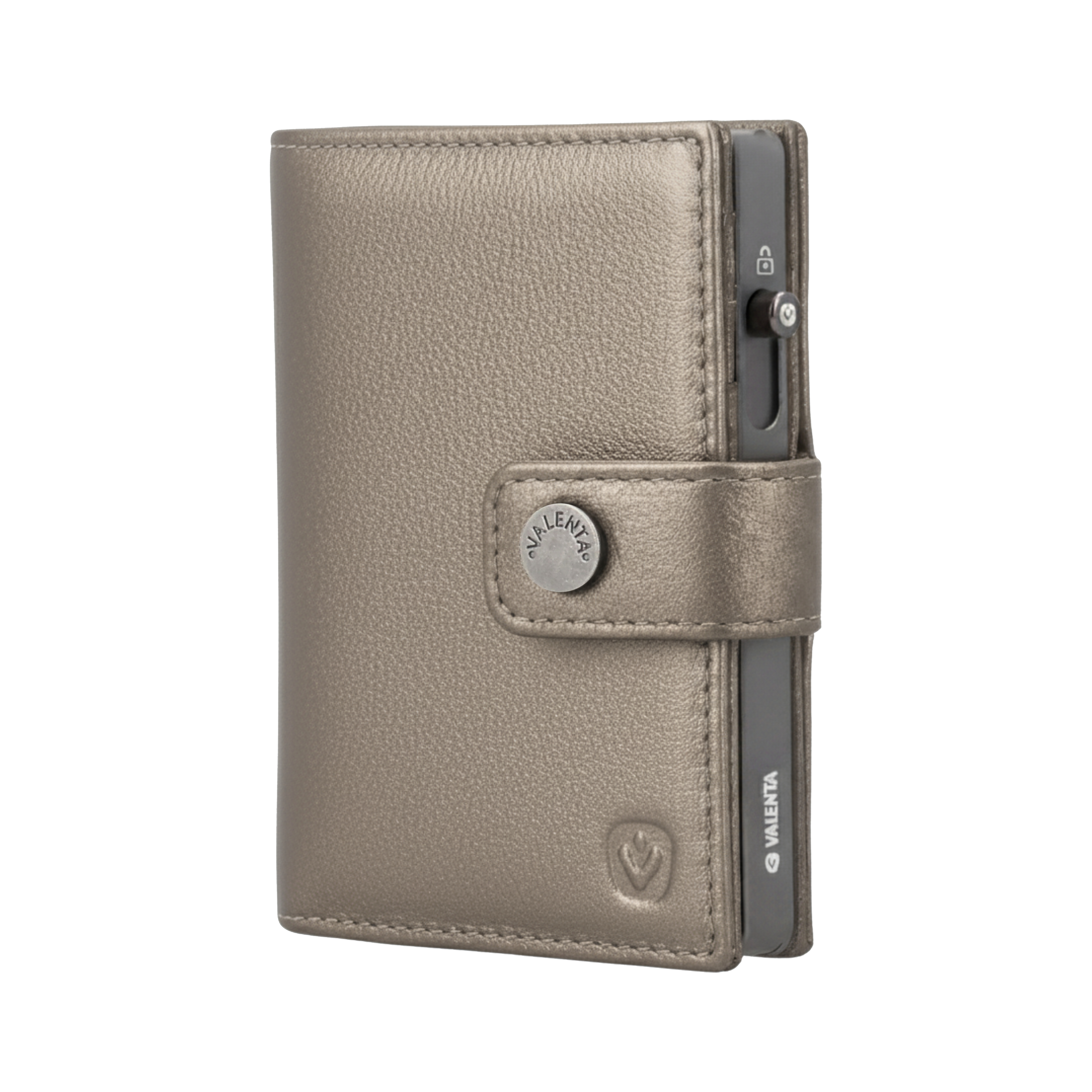 Cardprotector Graphite Grey + Card Wallet Luxe Metallic Bronze