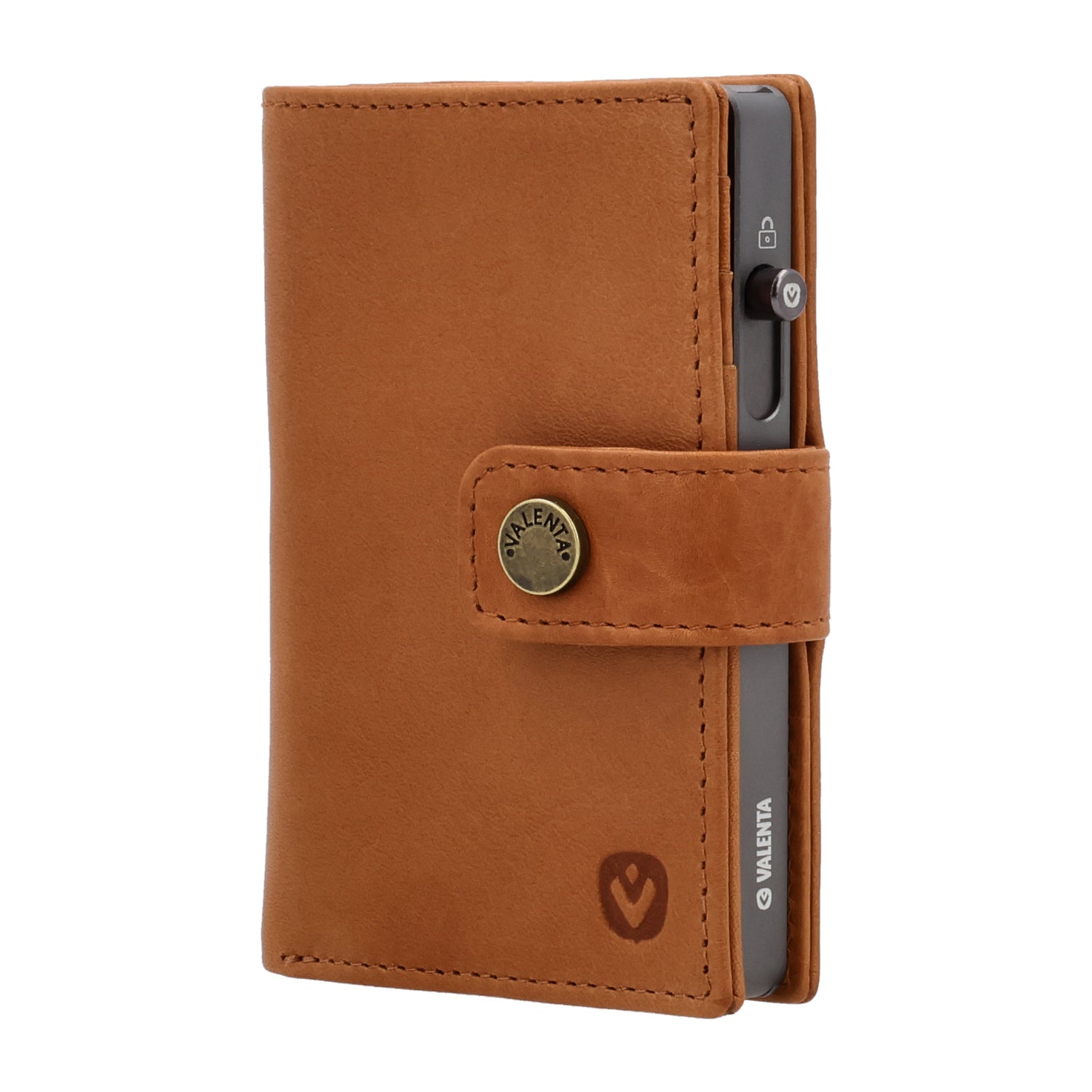 Cardprotector Graphite Grey + Card Wallet Luxe Tan