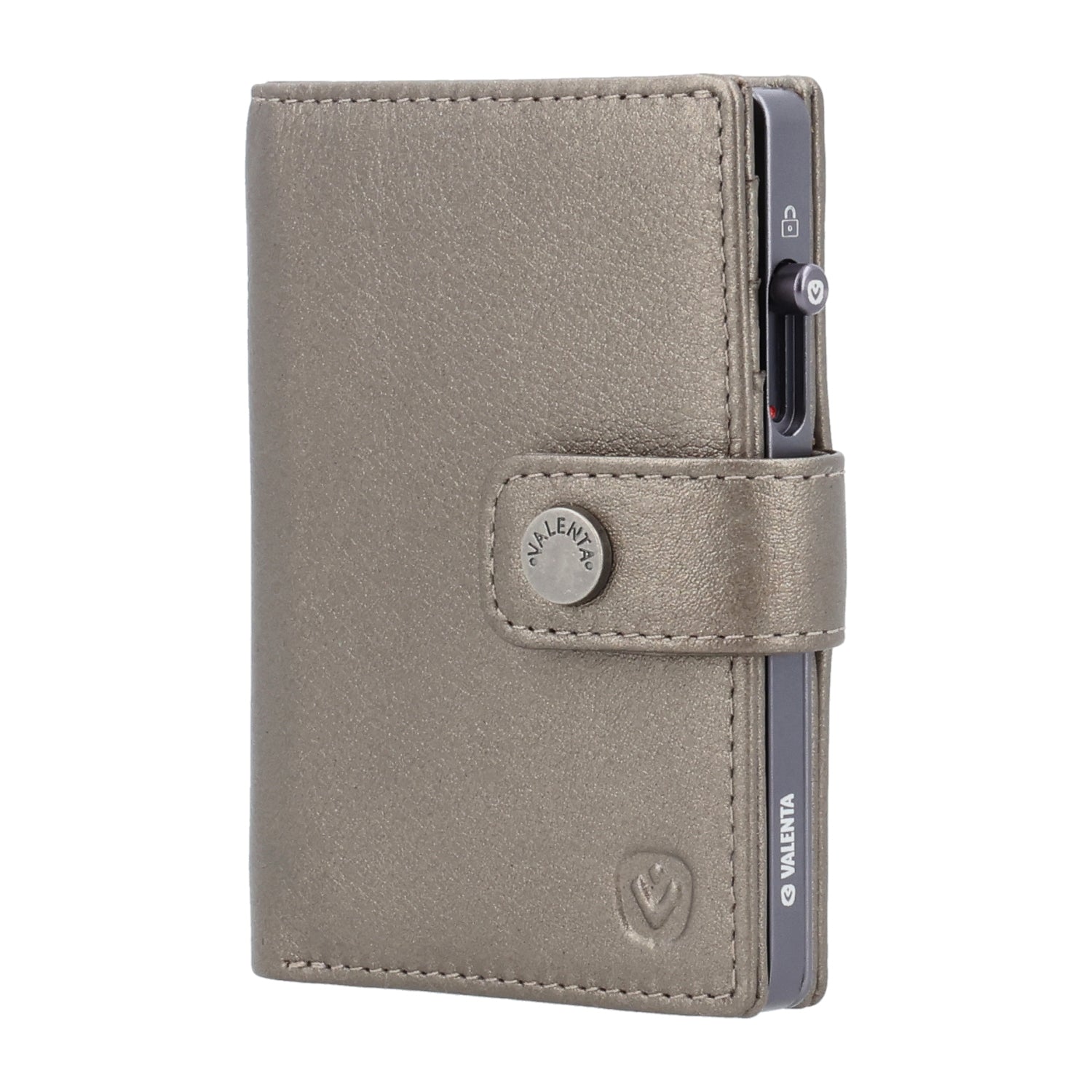 Cardprotector Stand Graphite Grey + Card Wallet Luxe Metallic Bronze