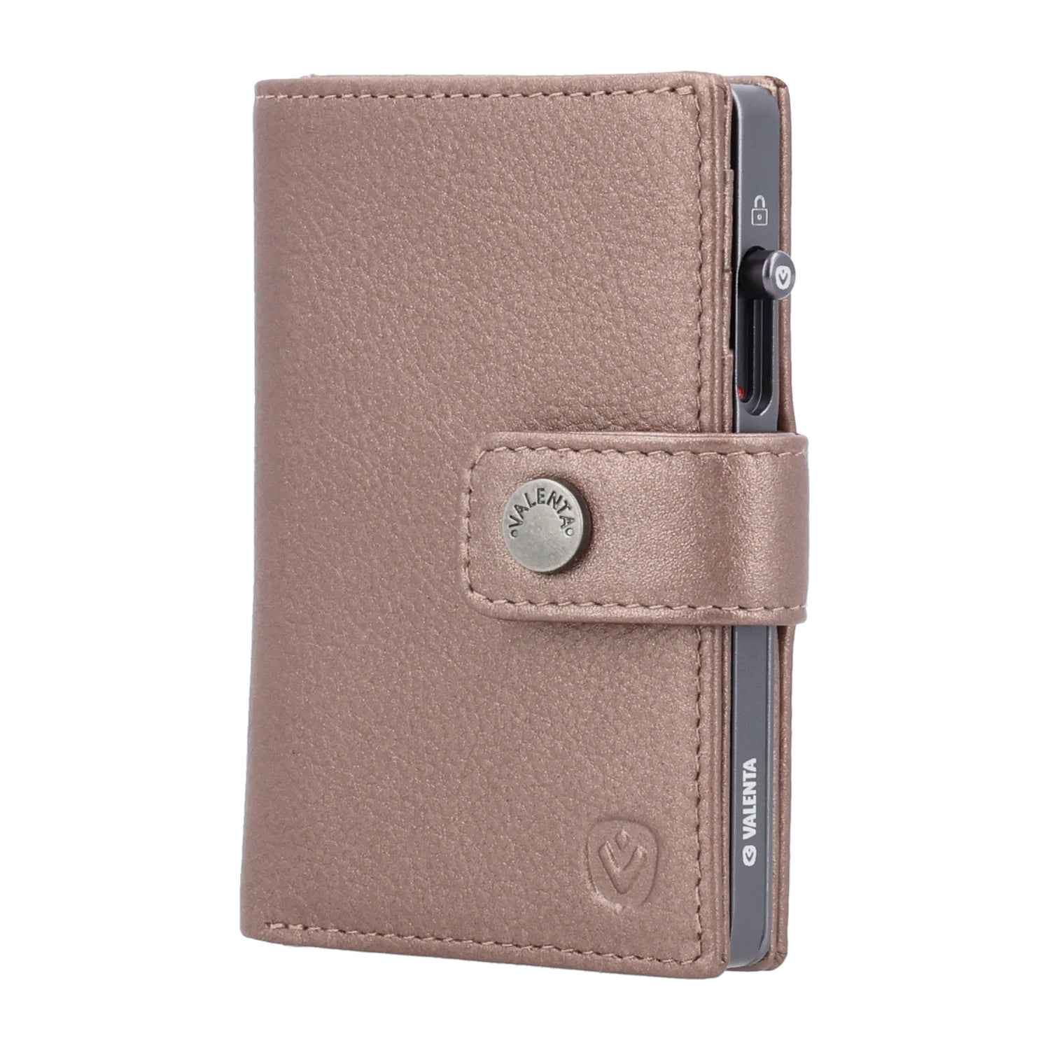 Cardprotector Stand Graphite Grey + Card Wallet Luxe Metallic Copper