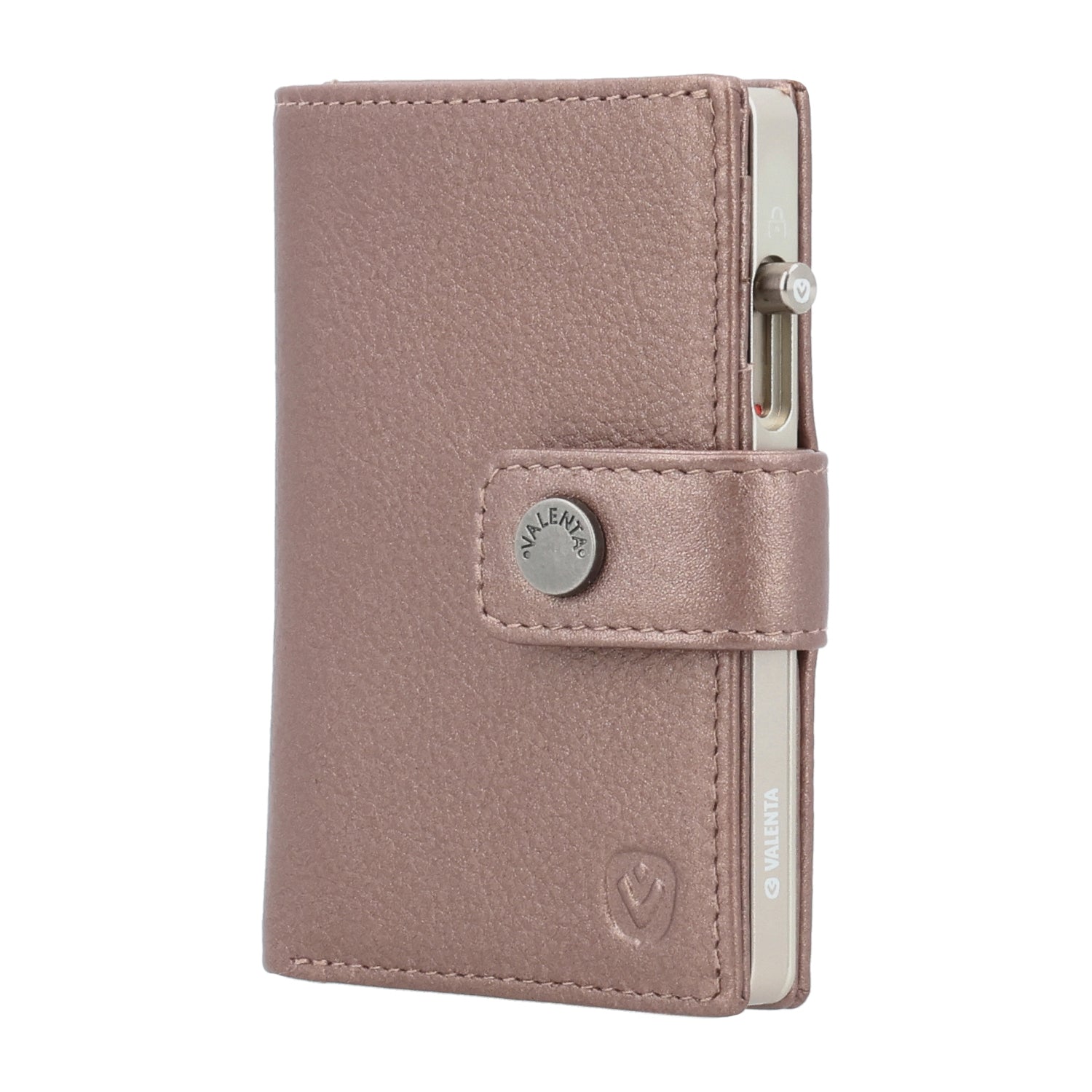 Cardprotector Stand Titanium Natural + Card Wallet Luxe Metallic Copper