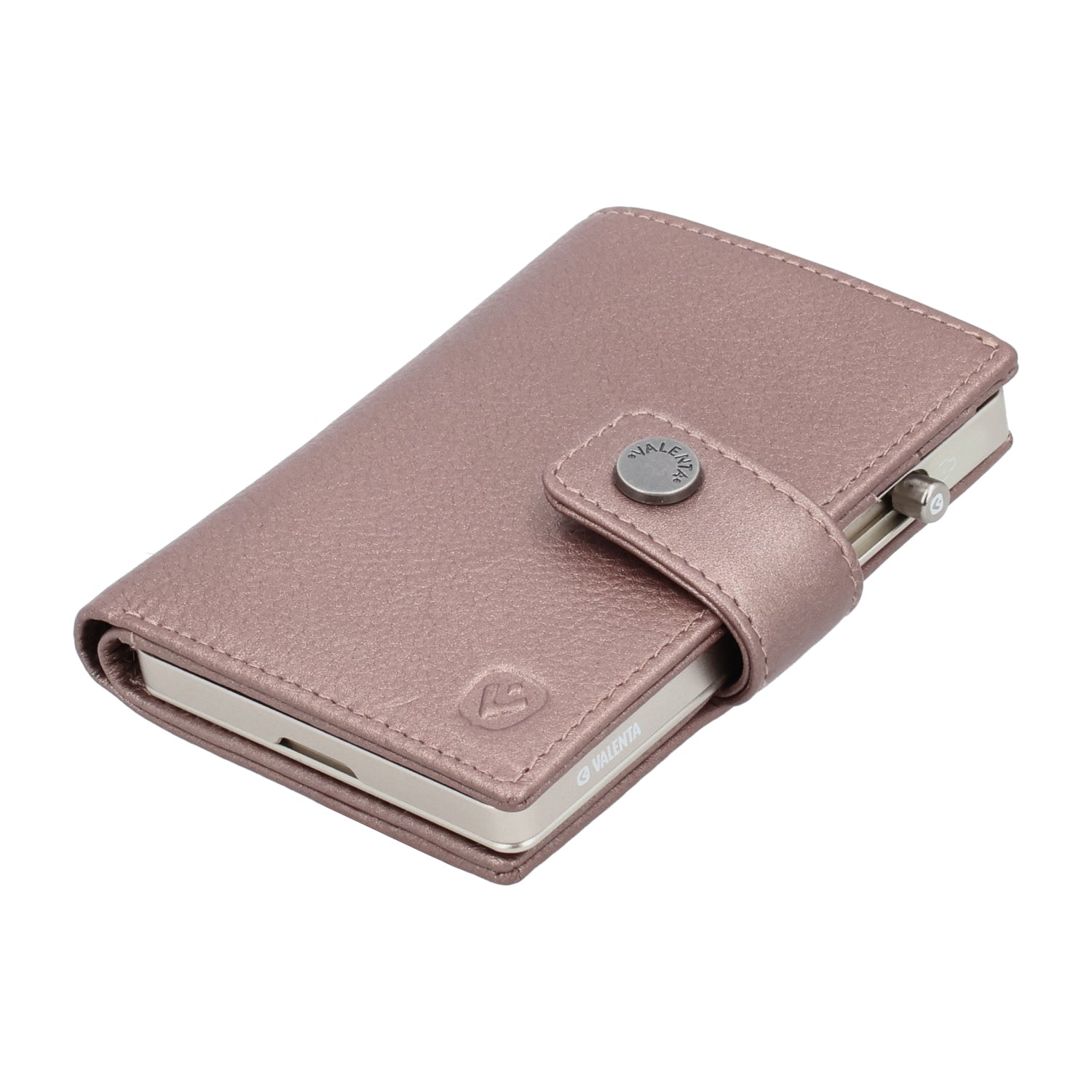 Cardprotector Stand Titanium Natural + Card Wallet Luxe Metallic Copper