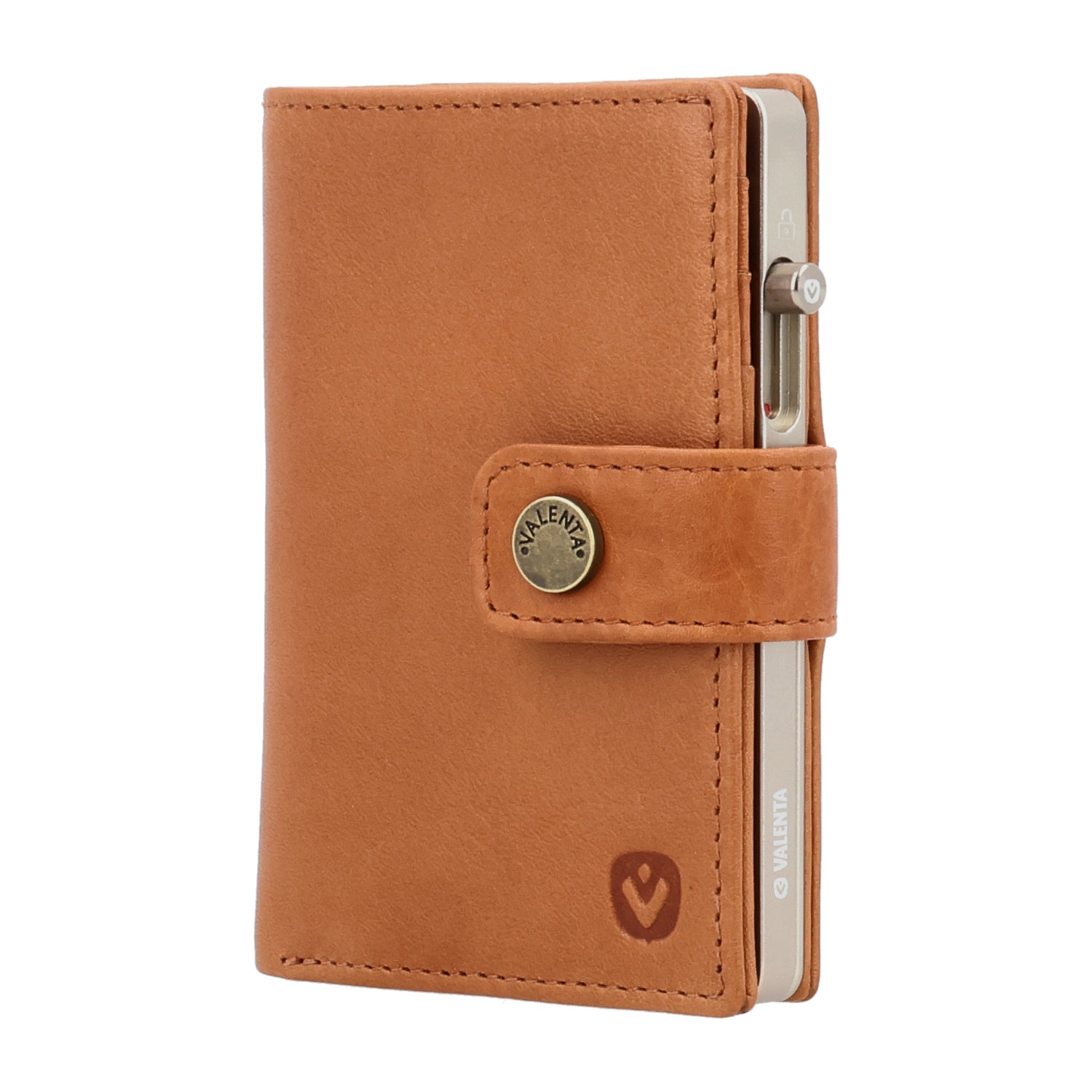 Cardprotector Stand Titanium Natural + Card Wallet Luxe Tan