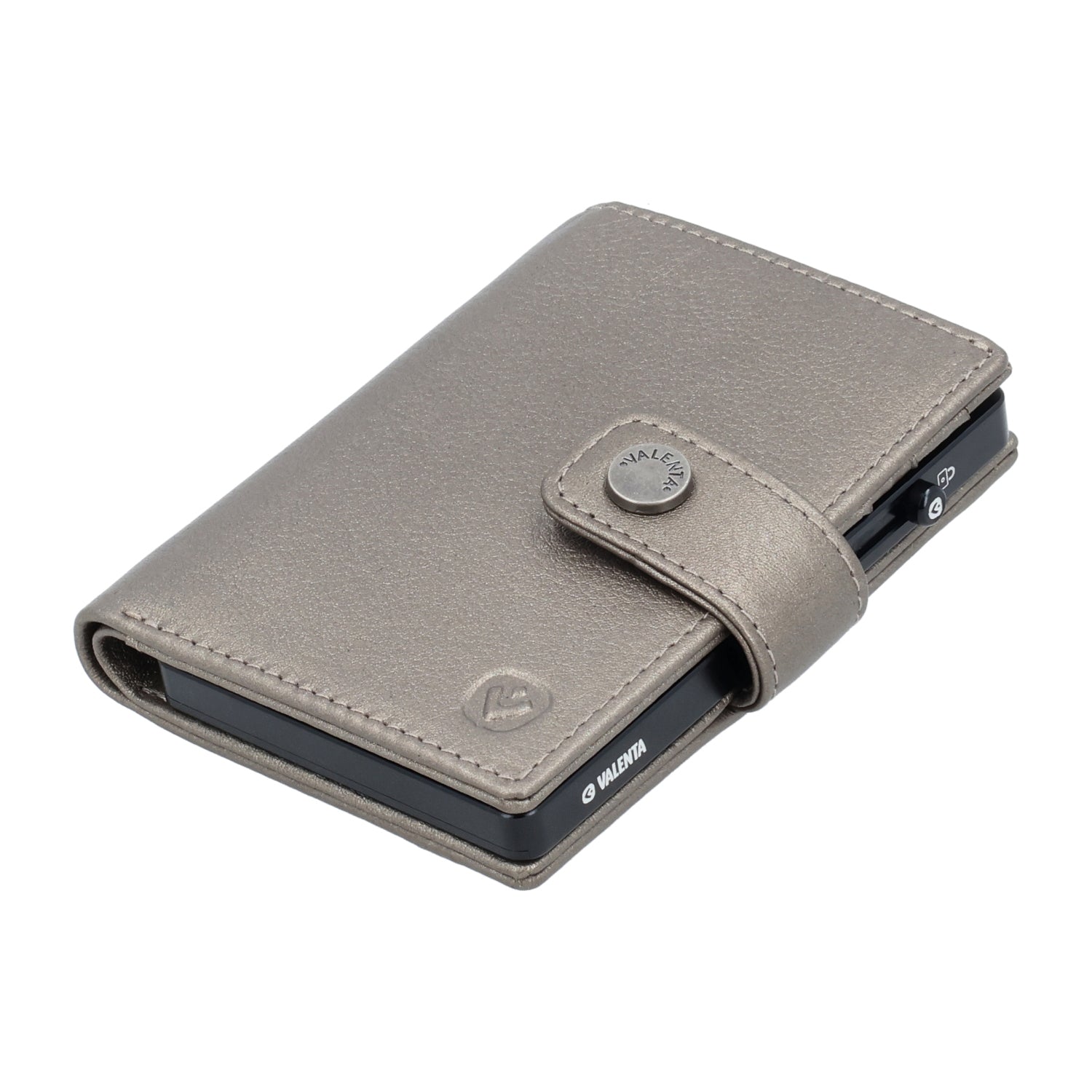 Cardprotector Thin Black + Card Wallet Luxe Metallic Bronze