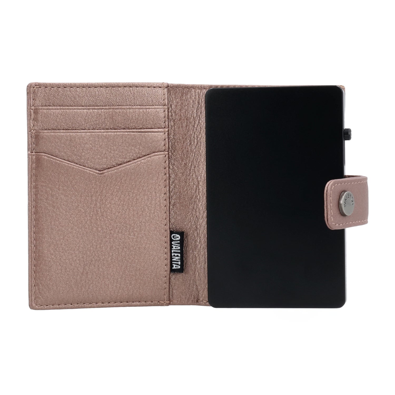 Cardprotector Thin Black + Card Wallet Luxe Metallic Copper