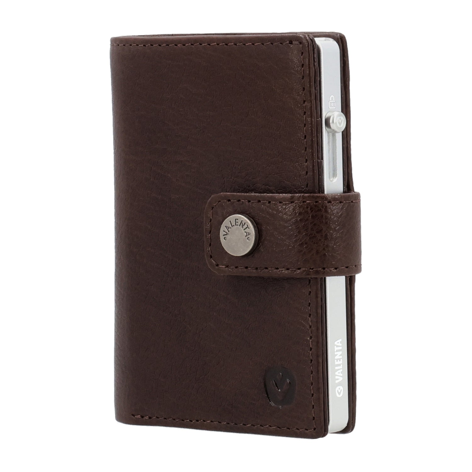 Cardprotector Thin Silver + Card Wallet Luxe Chocolate