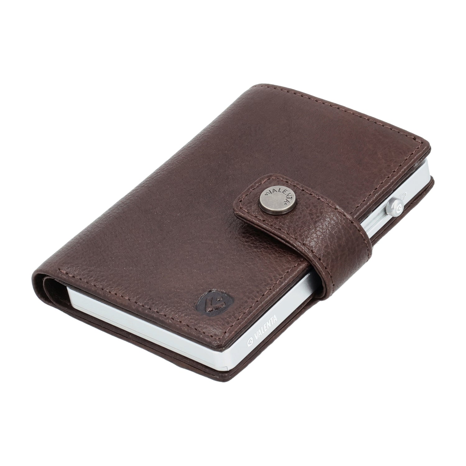 Cardprotector Thin Silver + Card Wallet Luxe Chocolate
