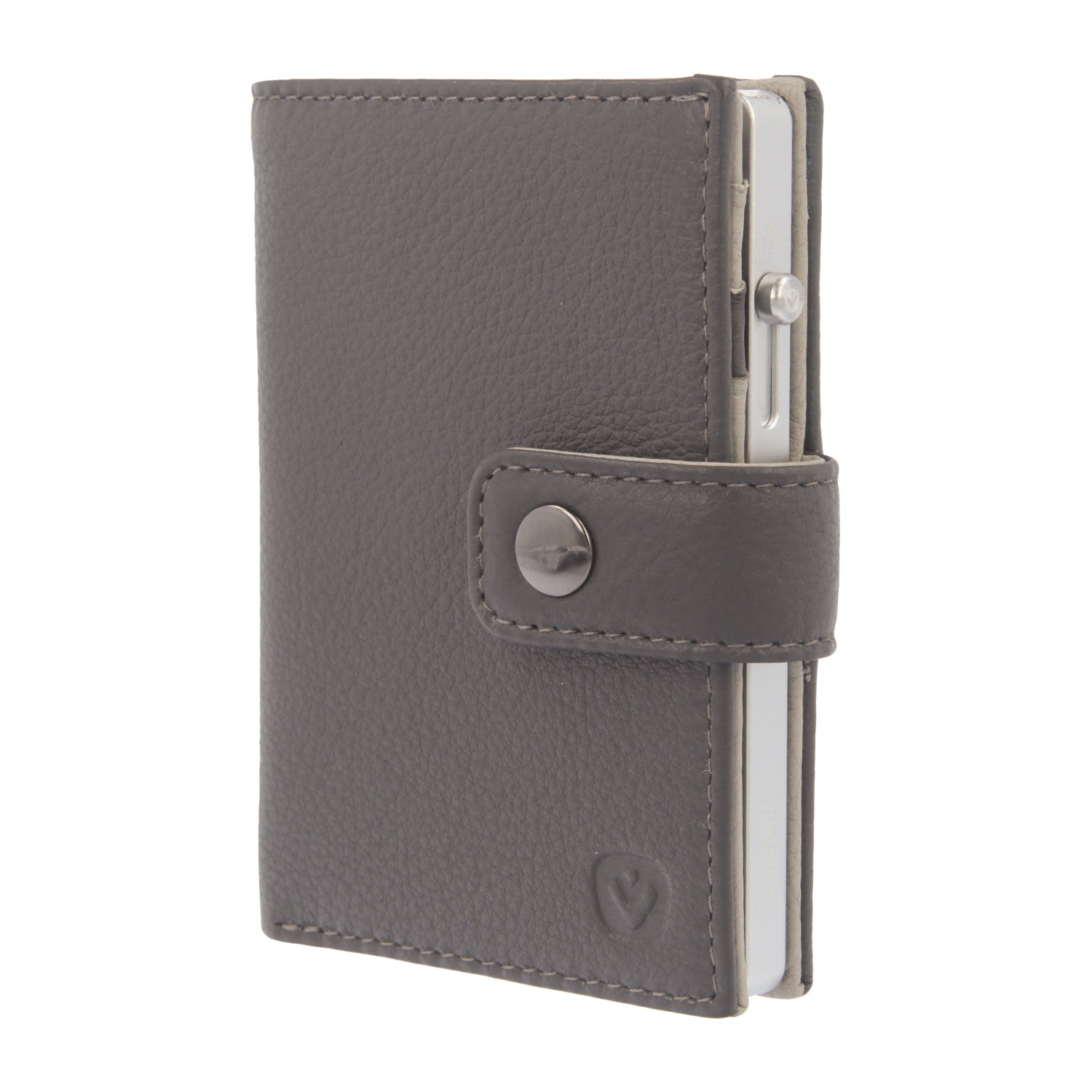 Cardprotector Thin Silver + Card Wallet Luxe Grey