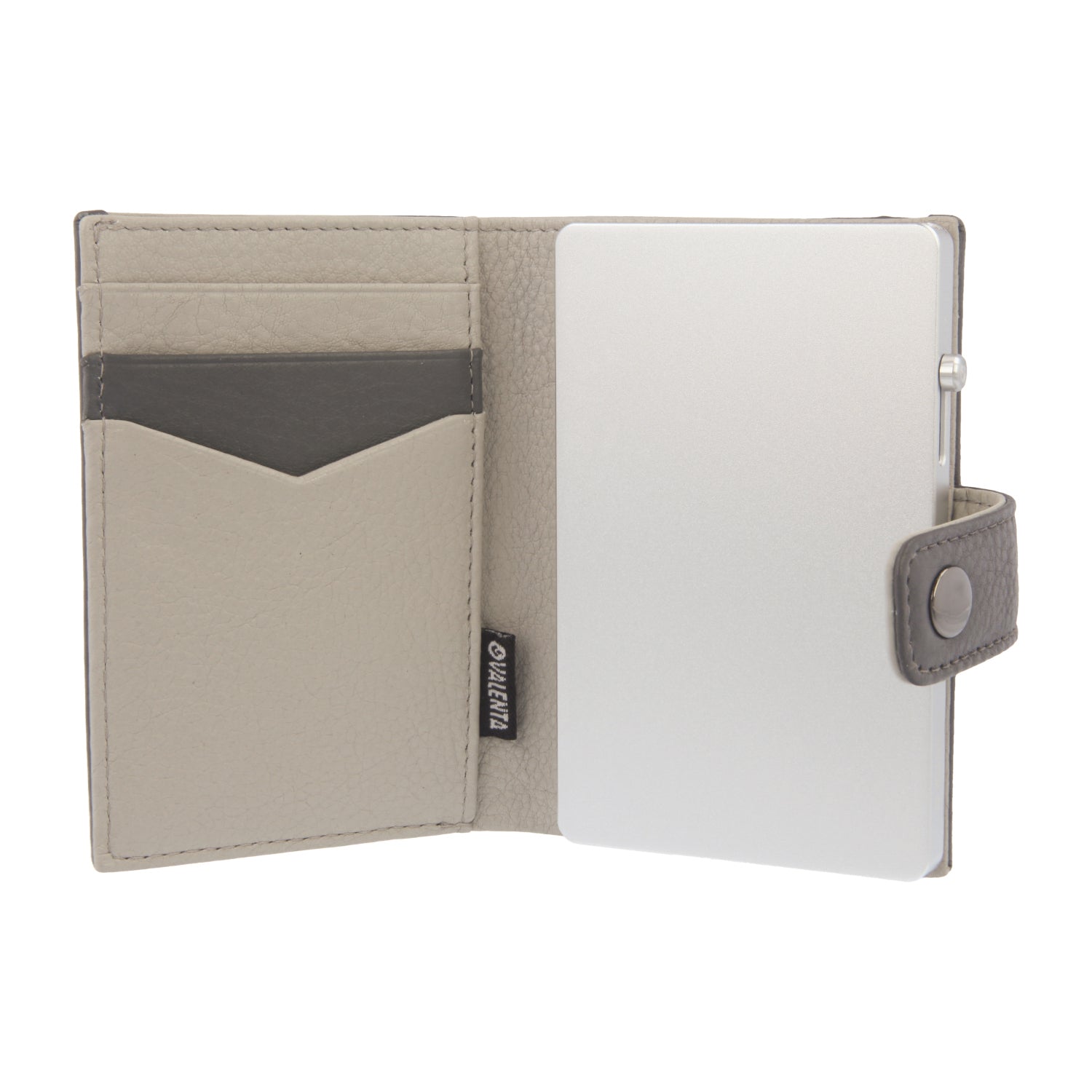 Cardprotector Thin Silver + Card Wallet Luxe Grey