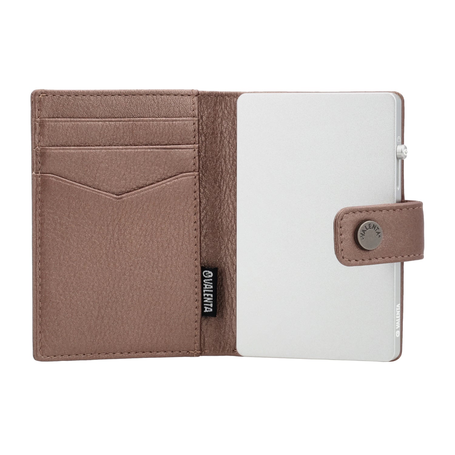 Cardprotector Thin Silver + Card Wallet Luxe Metallic Copper